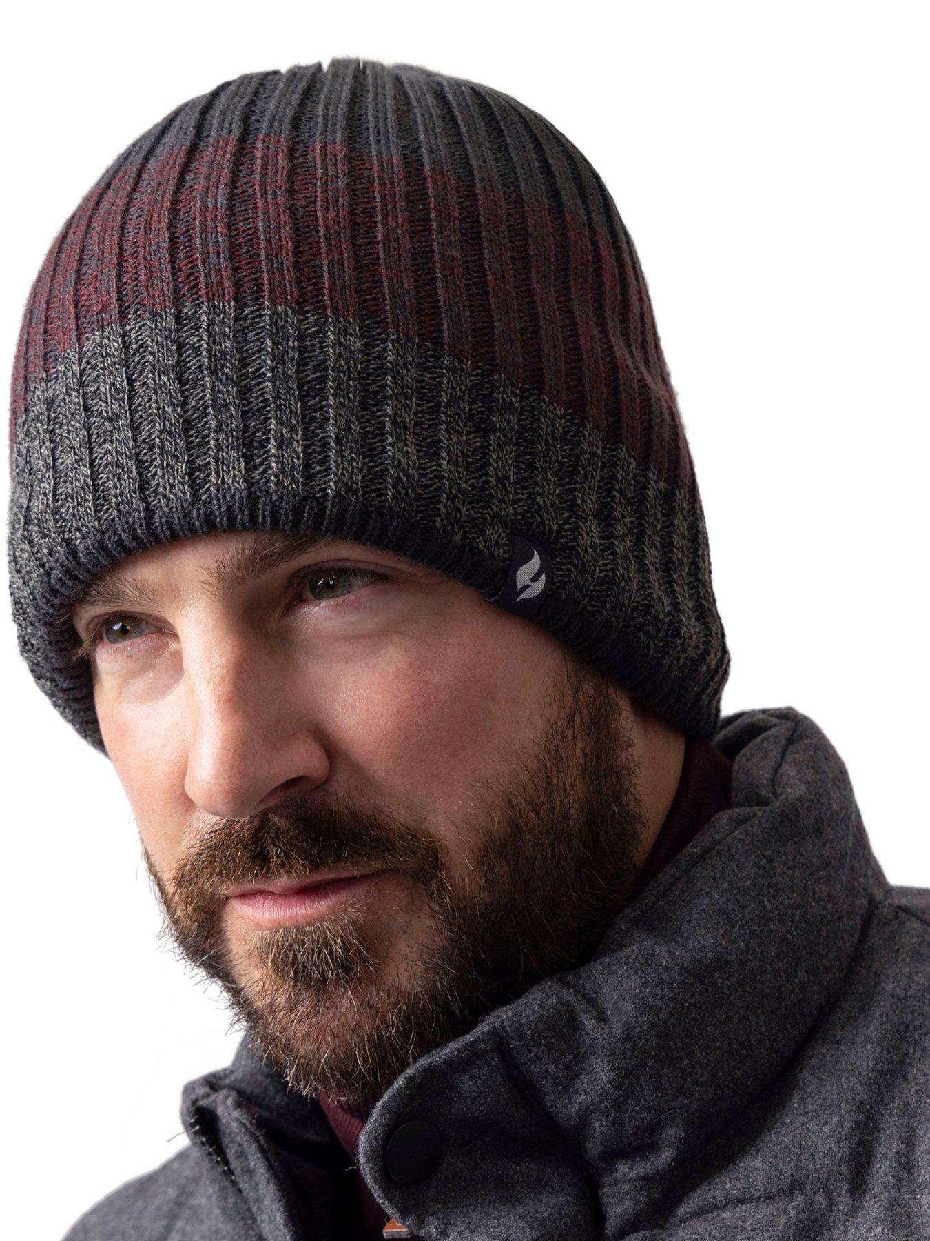 Image 2 of 4 of Heat Holders Men's Stripe Hat - Charcoal