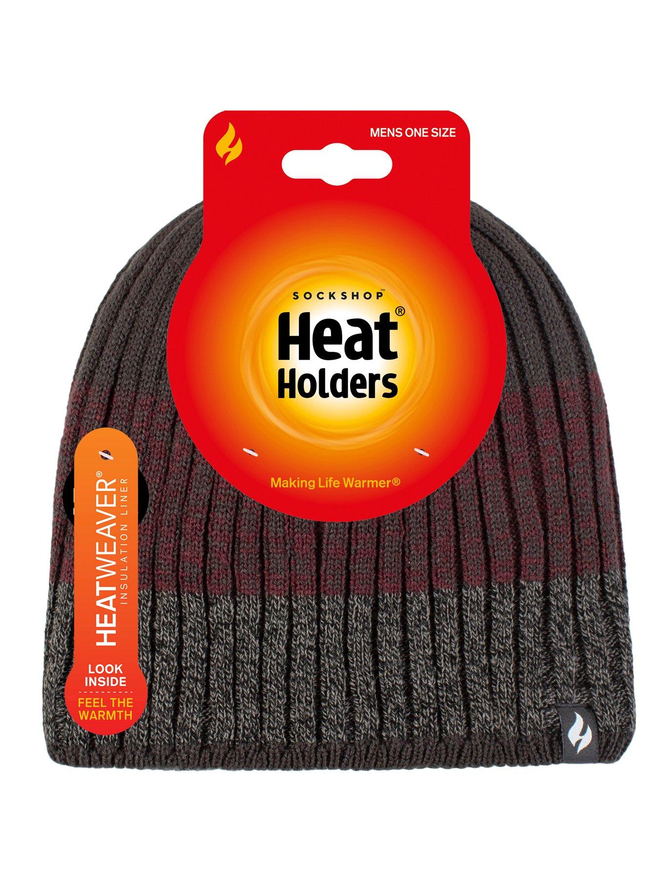Image 4 of 4 of Heat Holders Men's Stripe Hat - Charcoal