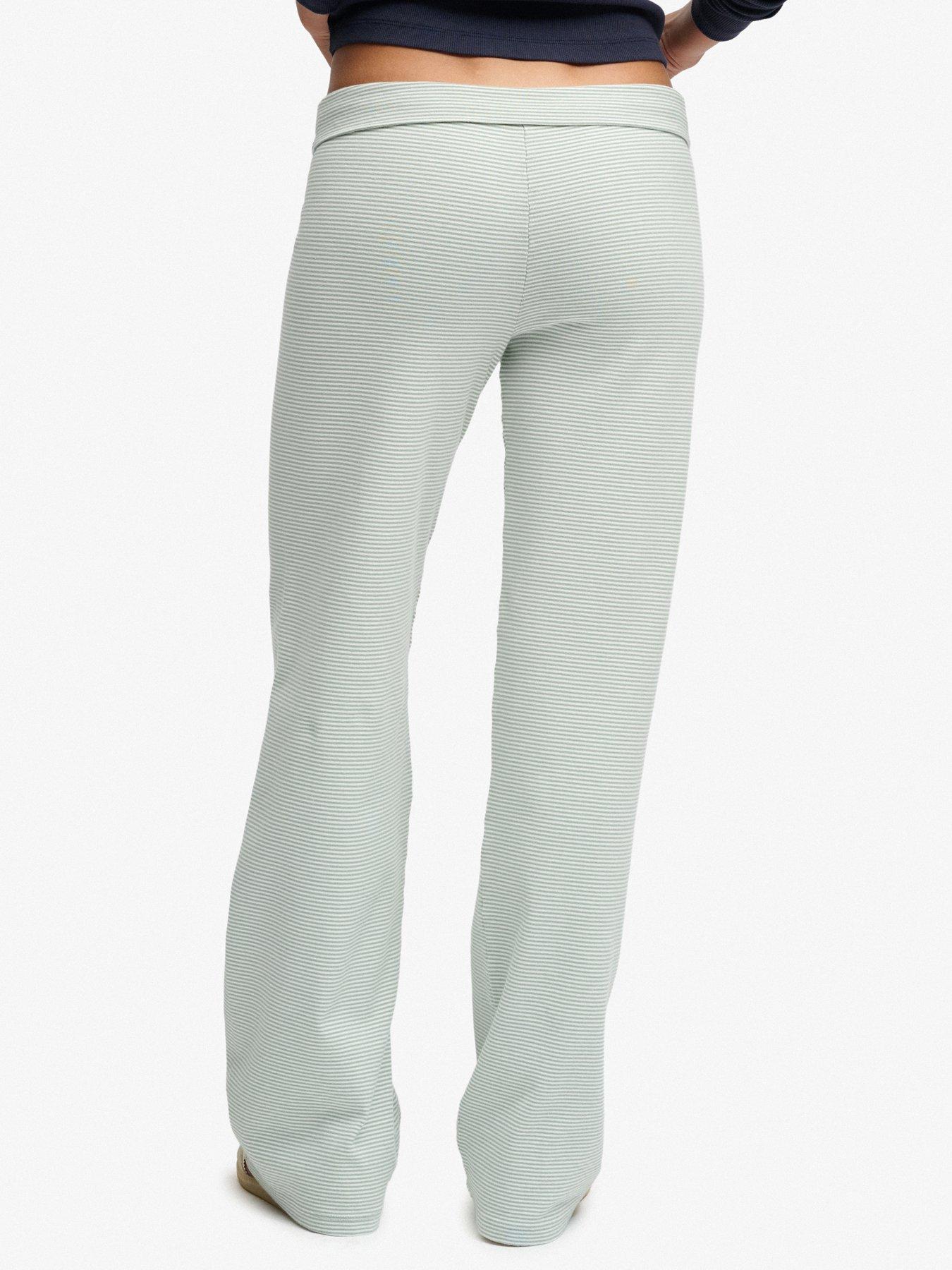 Image 2 of 6 of Superdry Superdry Ath Ess Stripe Jersey Trousers - Green