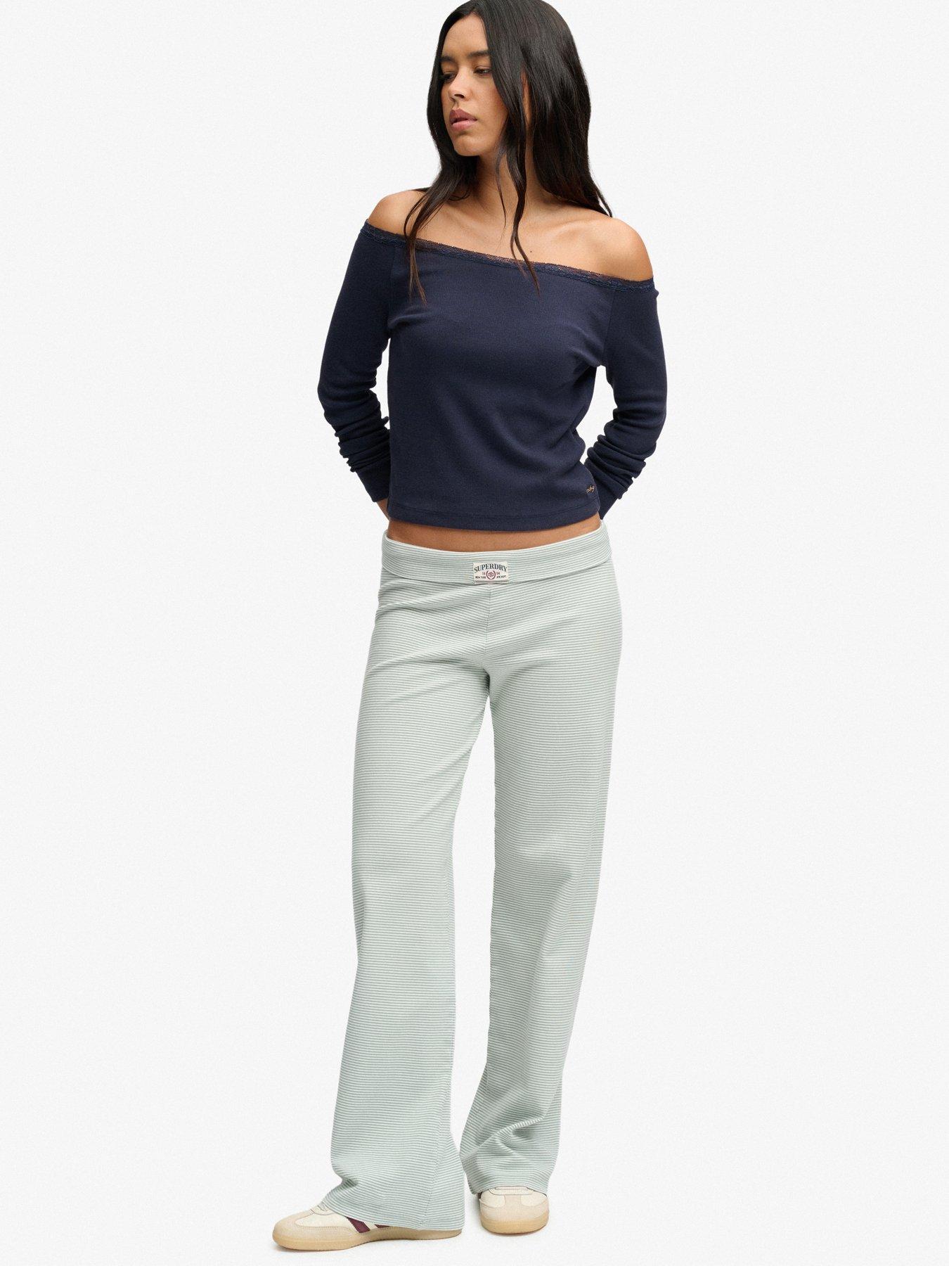 Image 3 of 6 of Superdry Superdry Ath Ess Stripe Jersey Trousers - Green
