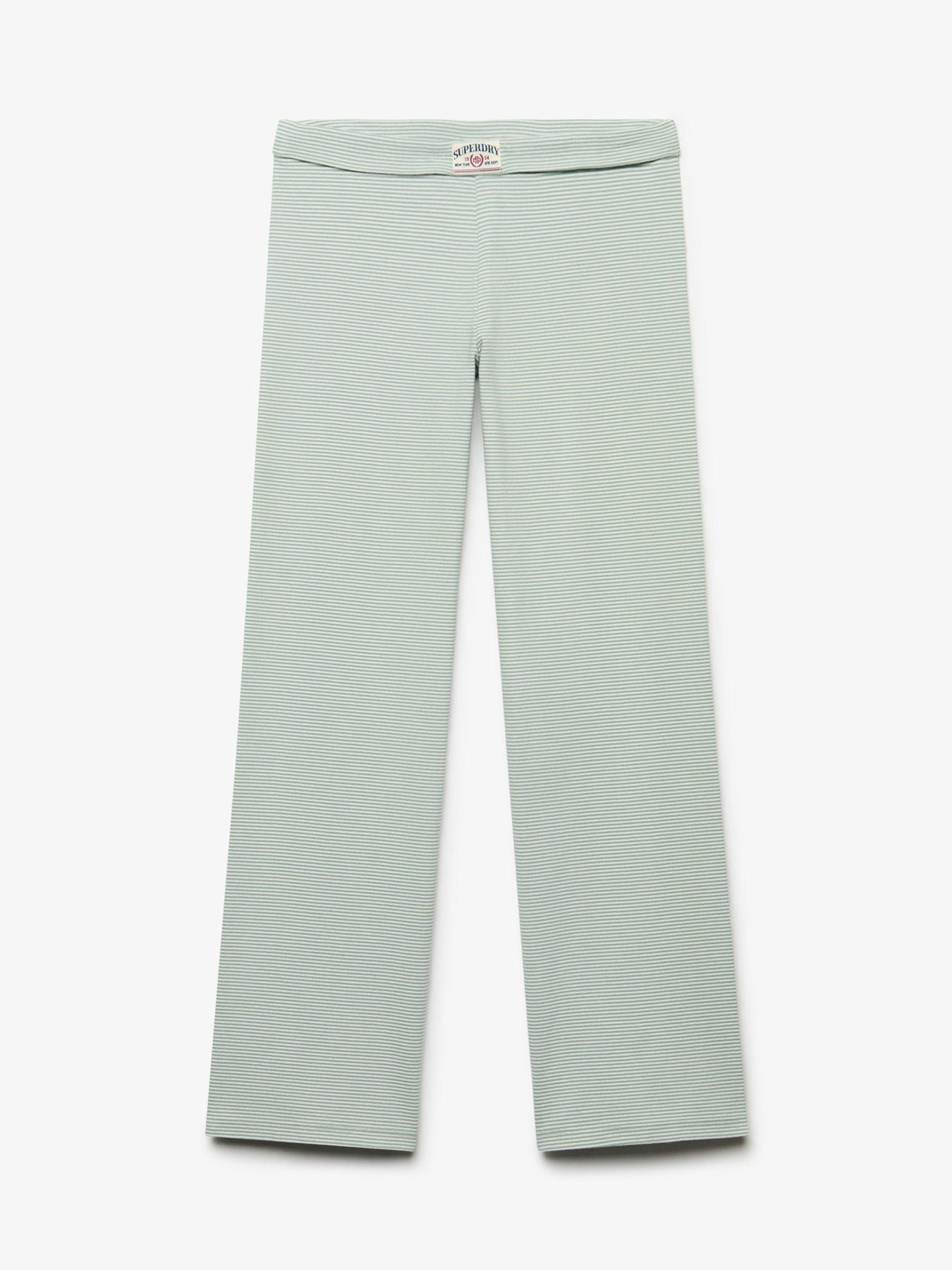 Image 6 of 6 of Superdry Superdry Ath Ess Stripe Jersey Trousers - Green