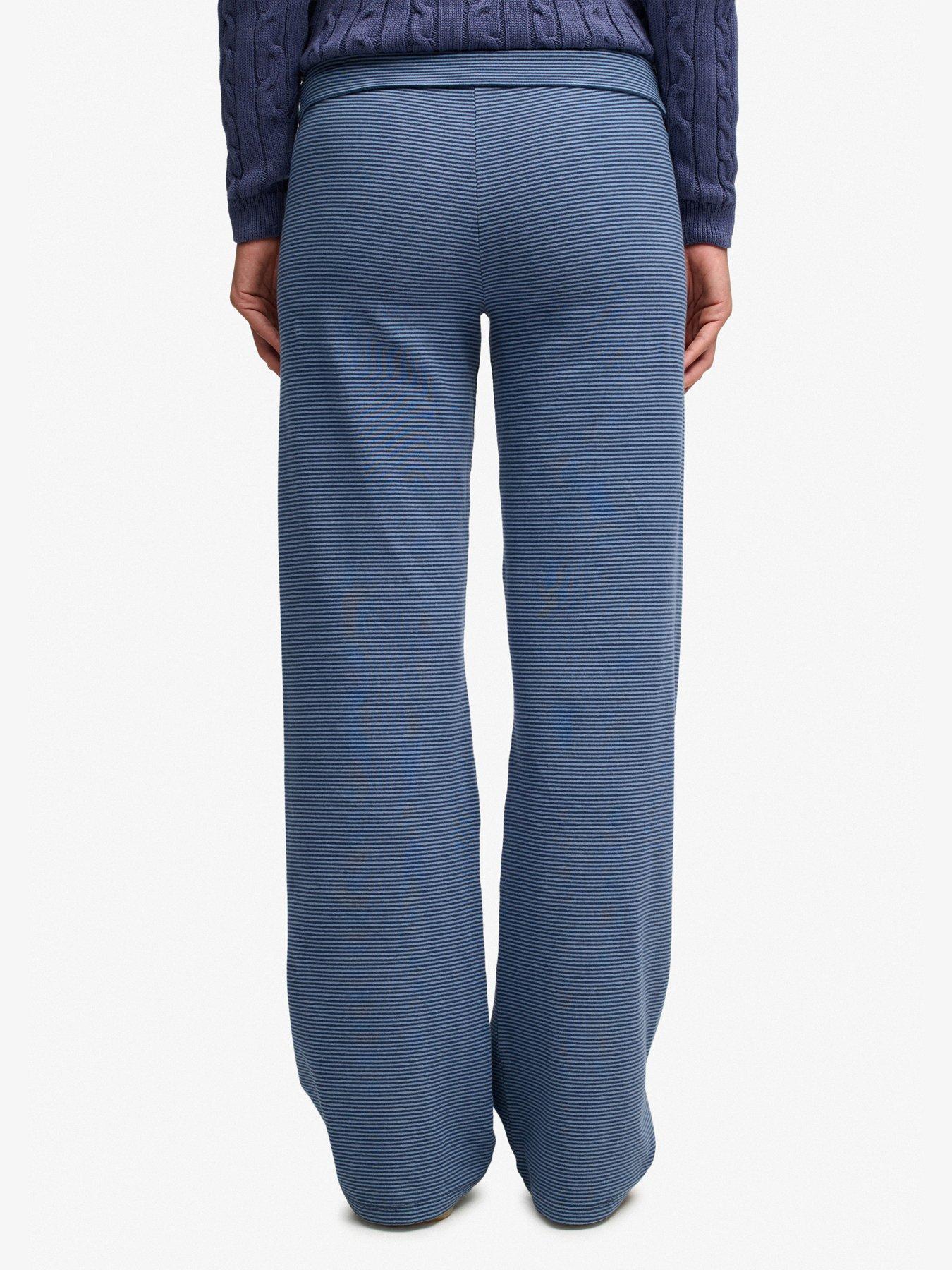 Image 2 of 7 of Superdry Superdry Ath Ess Stripe Jersey Trousers - Navy