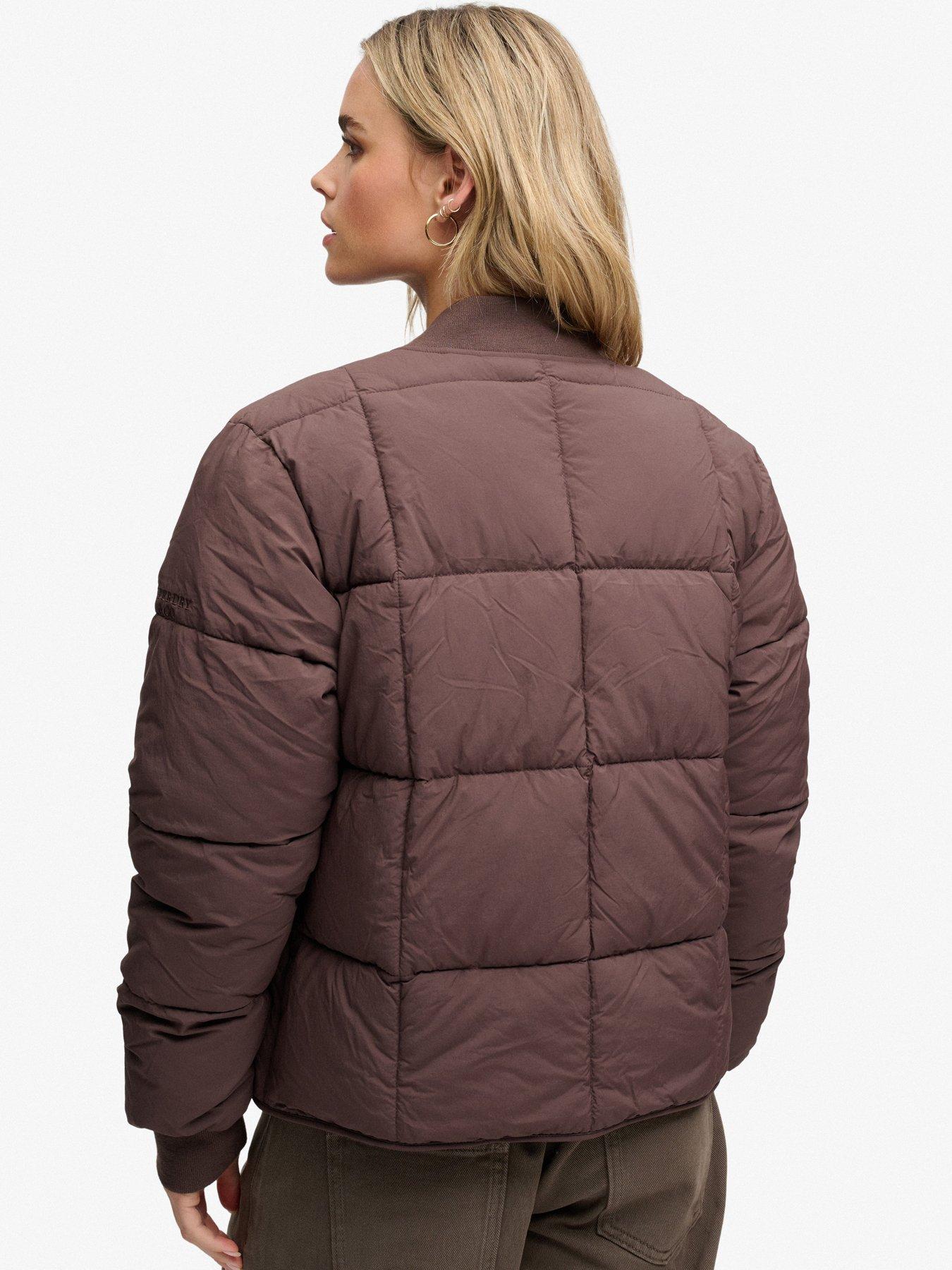 Image 2 of 7 of Superdry Superdry Large Box Quilt Liner Jacket - Brown