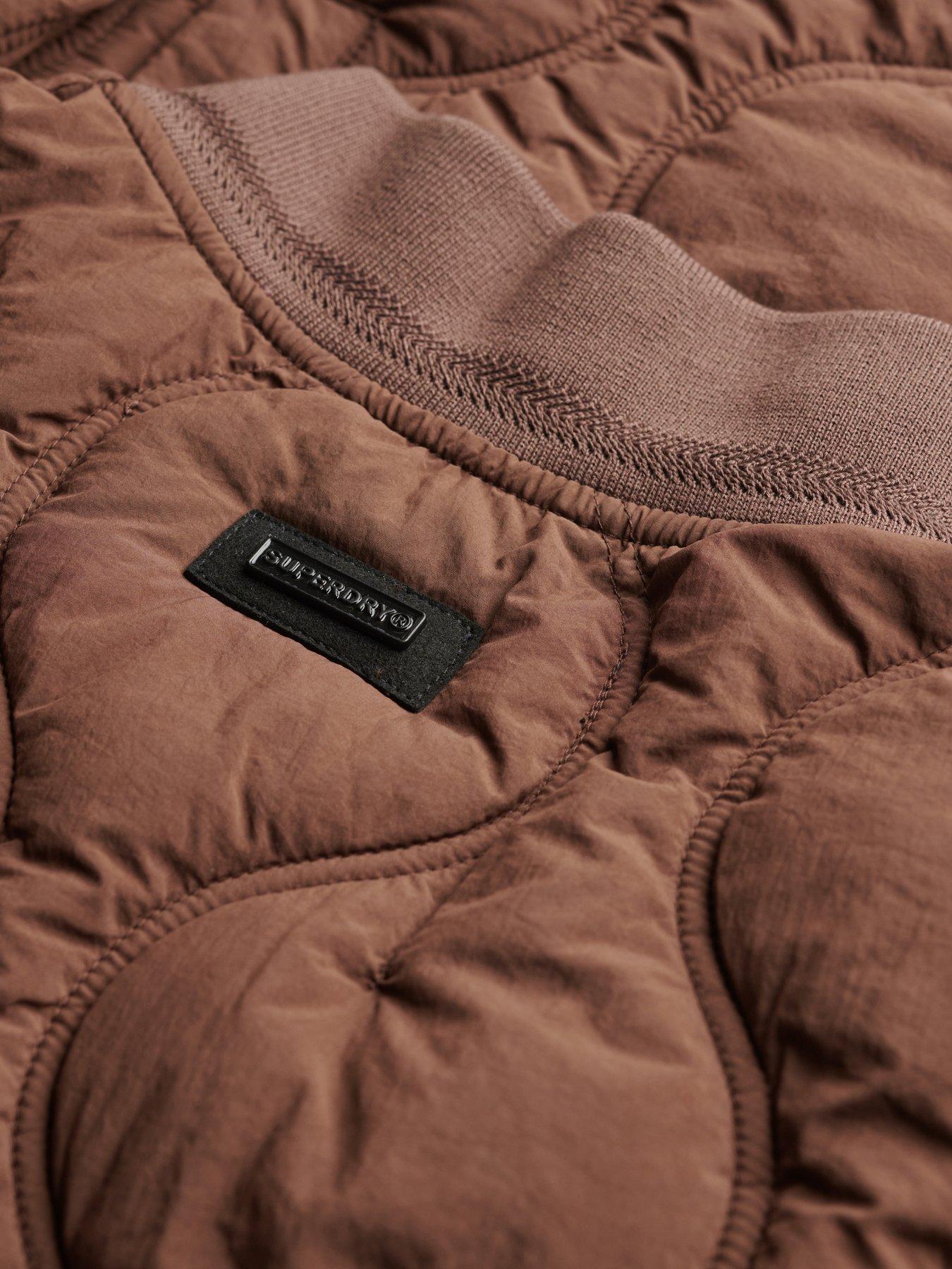 Image 7 of 7 of Superdry Superdry Short Onion Quilt Liner Jacket - Brown