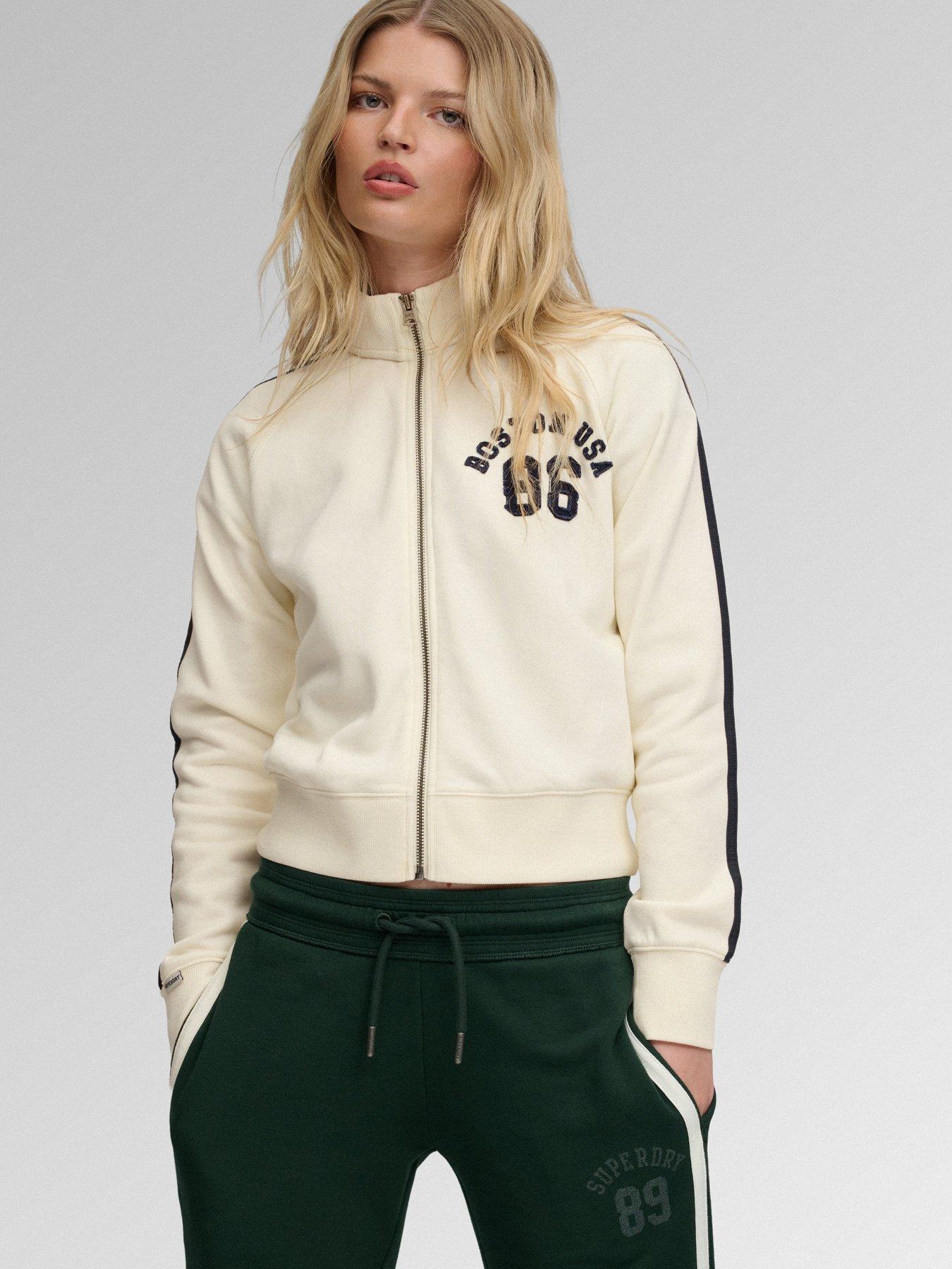 Superdry Women's Blanc Zip-Up Sweatshirt Athletic - Image 2