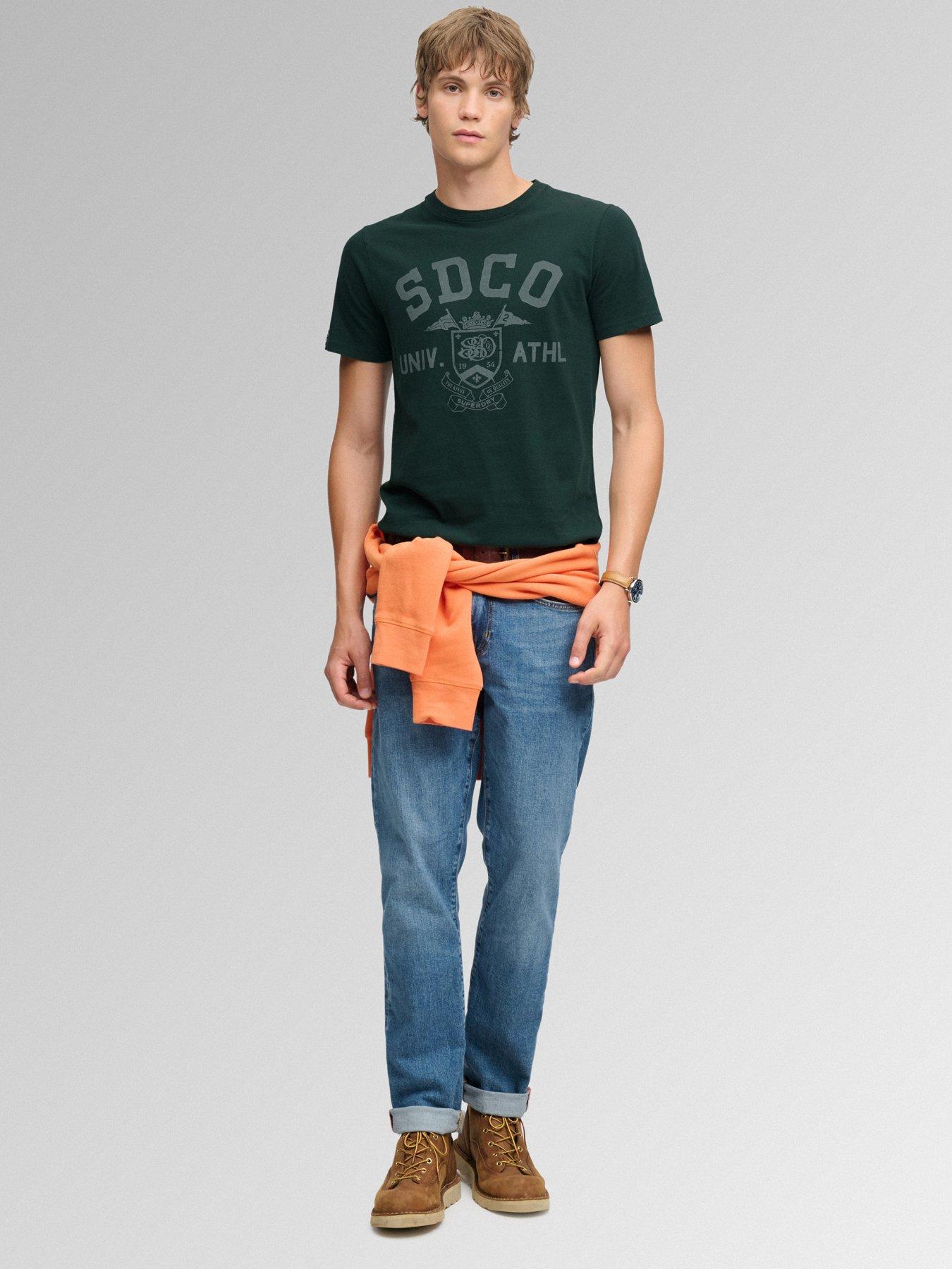 Image 3 of 6 of Superdry Mens Gothic Varsity Graphic T-Shirt - Green