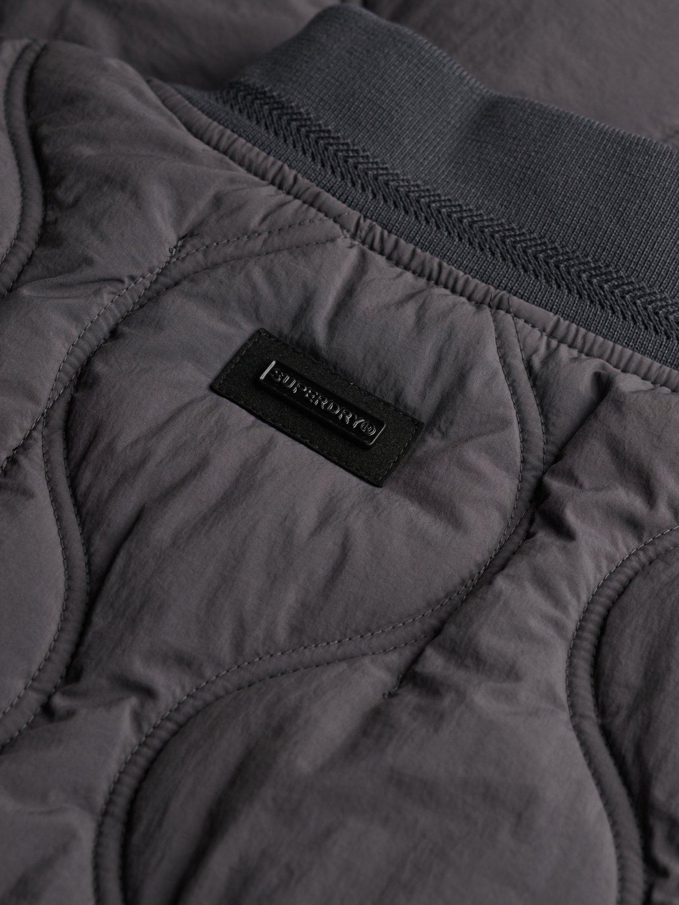 Image 7 of 7 of Superdry Superdry Long Onion Quilt Liner Jacket - Black