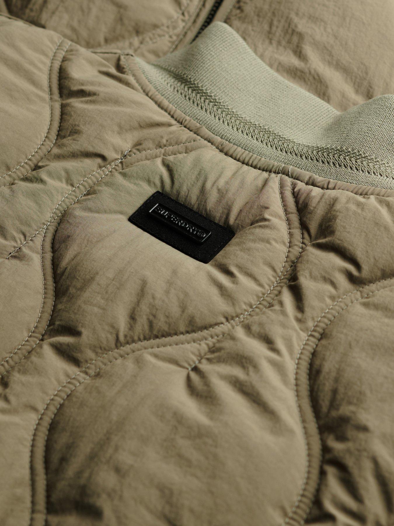 Image 6 of 6 of Superdry Superdry Long Onion Quilt Liner Jacket - Green