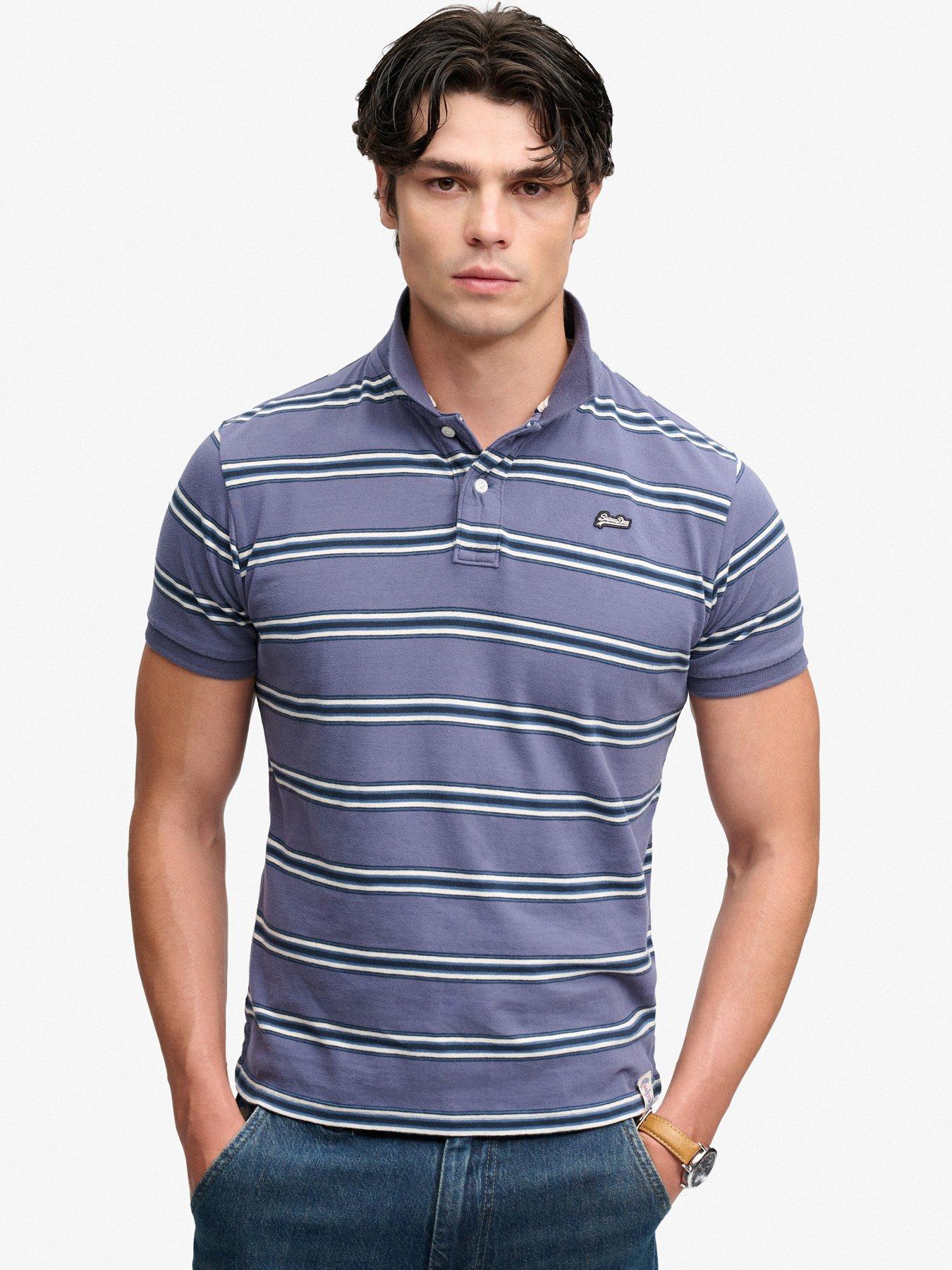 Superdry Bleu Polo Vintage - Image 2