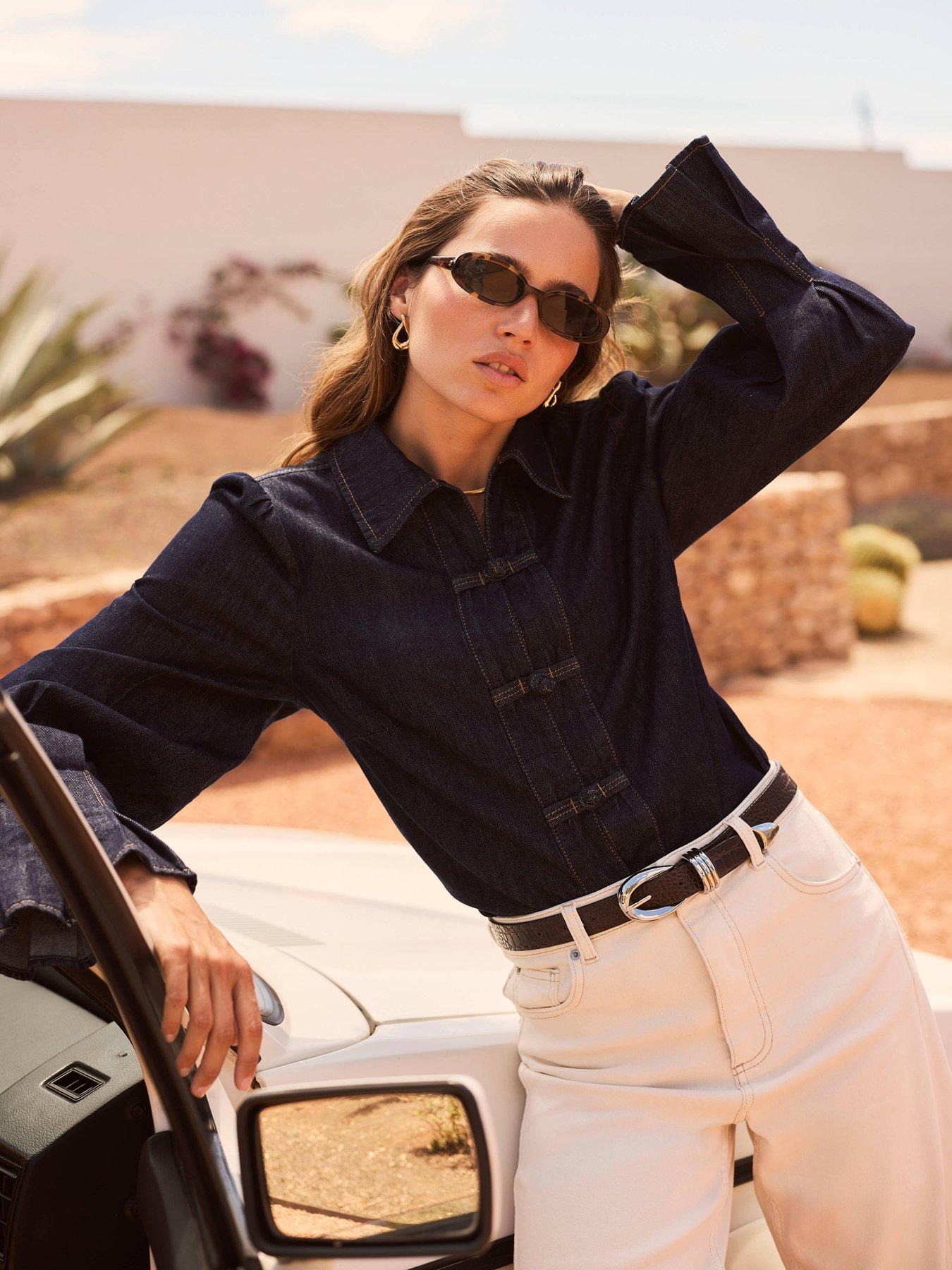 Image 4 of 6 of Mint Velvet Mid Indigo Denim Shirt
