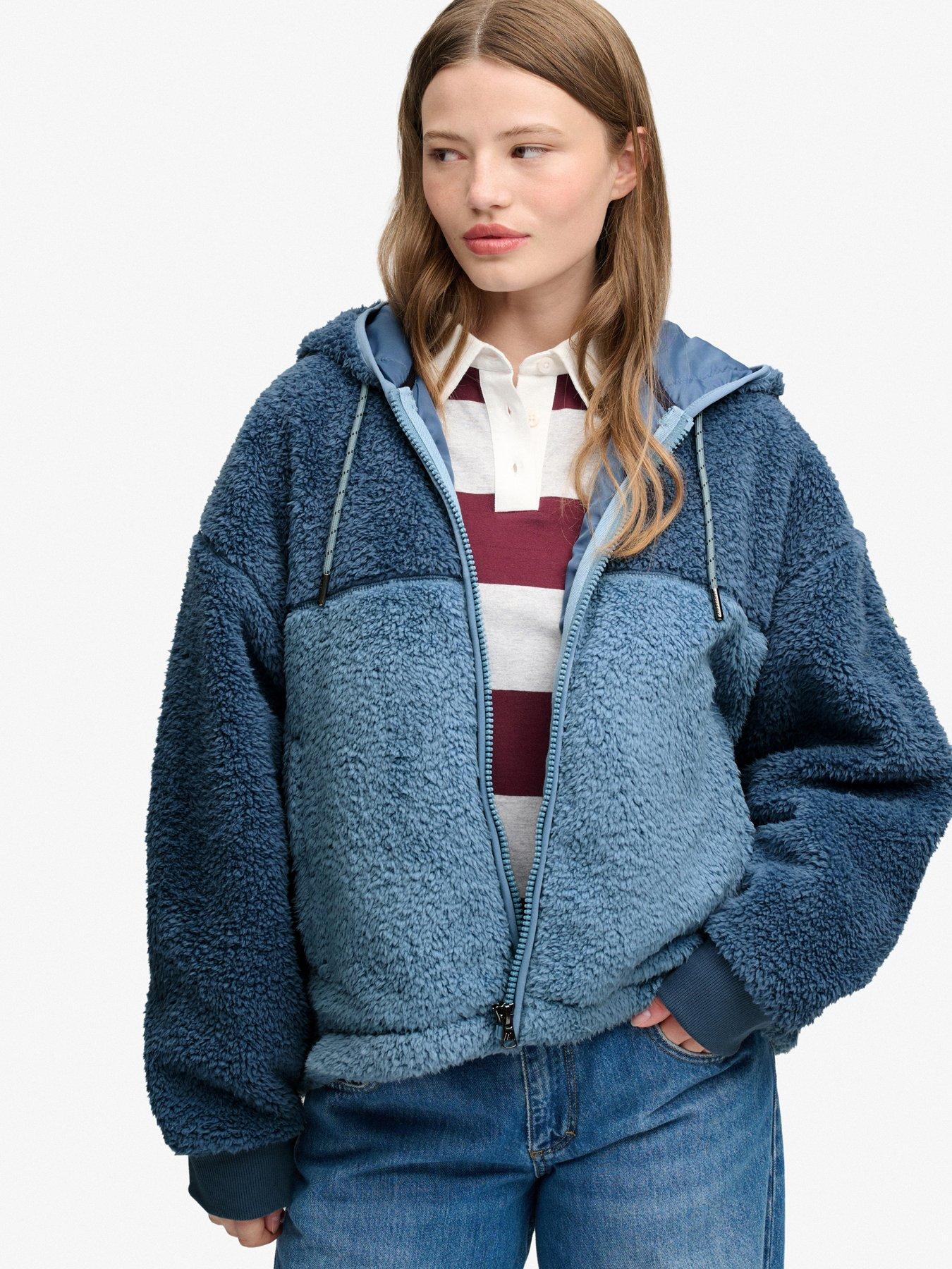 Superdry Women's Bleu Hooded Sweatshirt Super Soft - Image 2