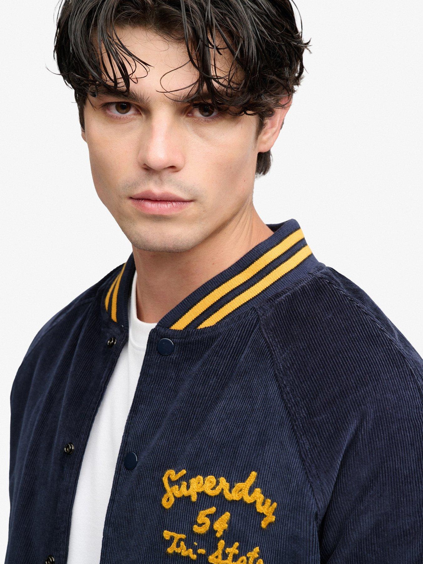 Image 5 of 6 of Superdry Superdry Cord Varsity Bomber Jacket - Navy