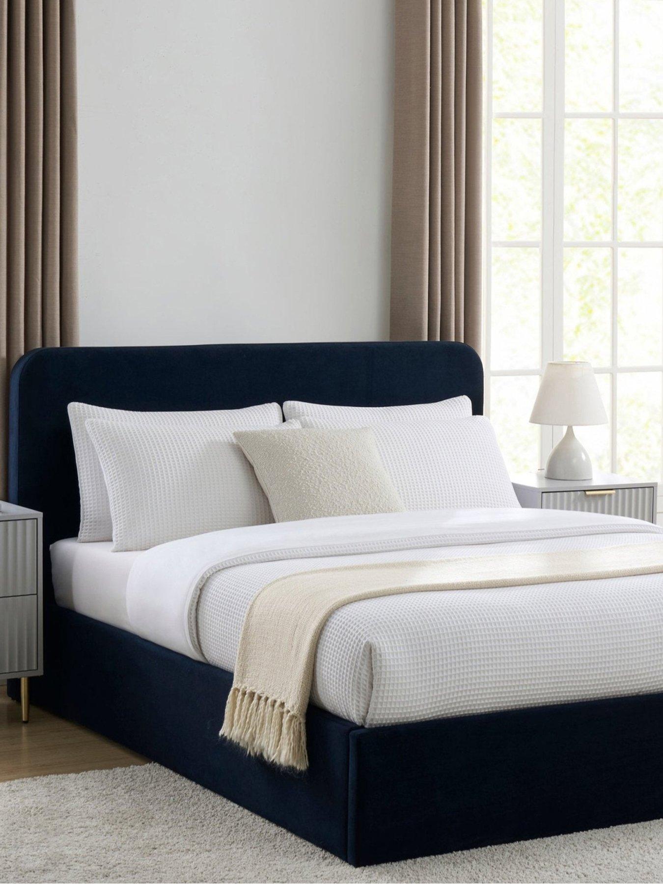 Image 1 of 7 of Dusk Ascot Ottoman Navy