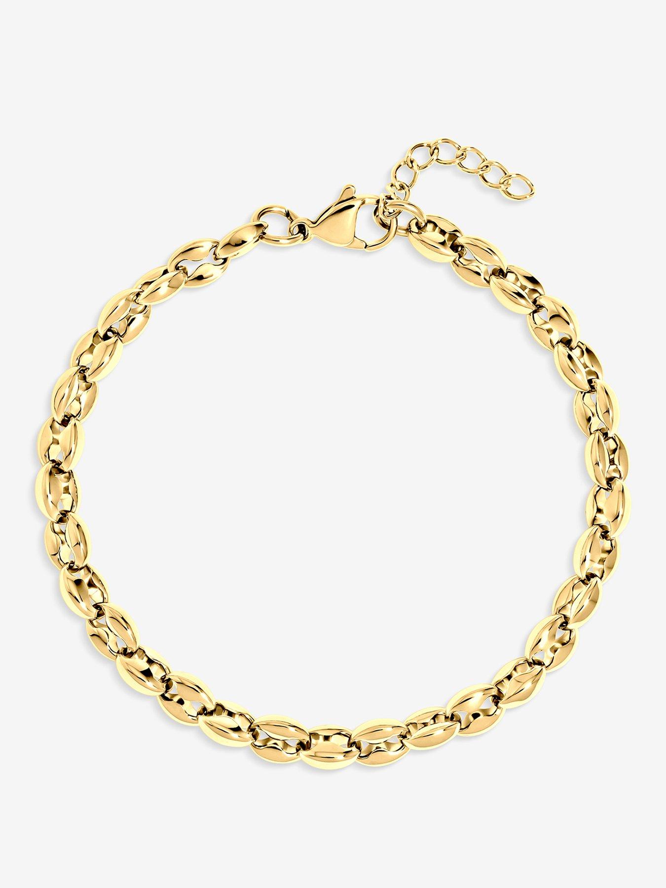 Image 1 of 1 of Inicio Inicio Men's Gold Plated Waterproof Oval Chain Bracelet