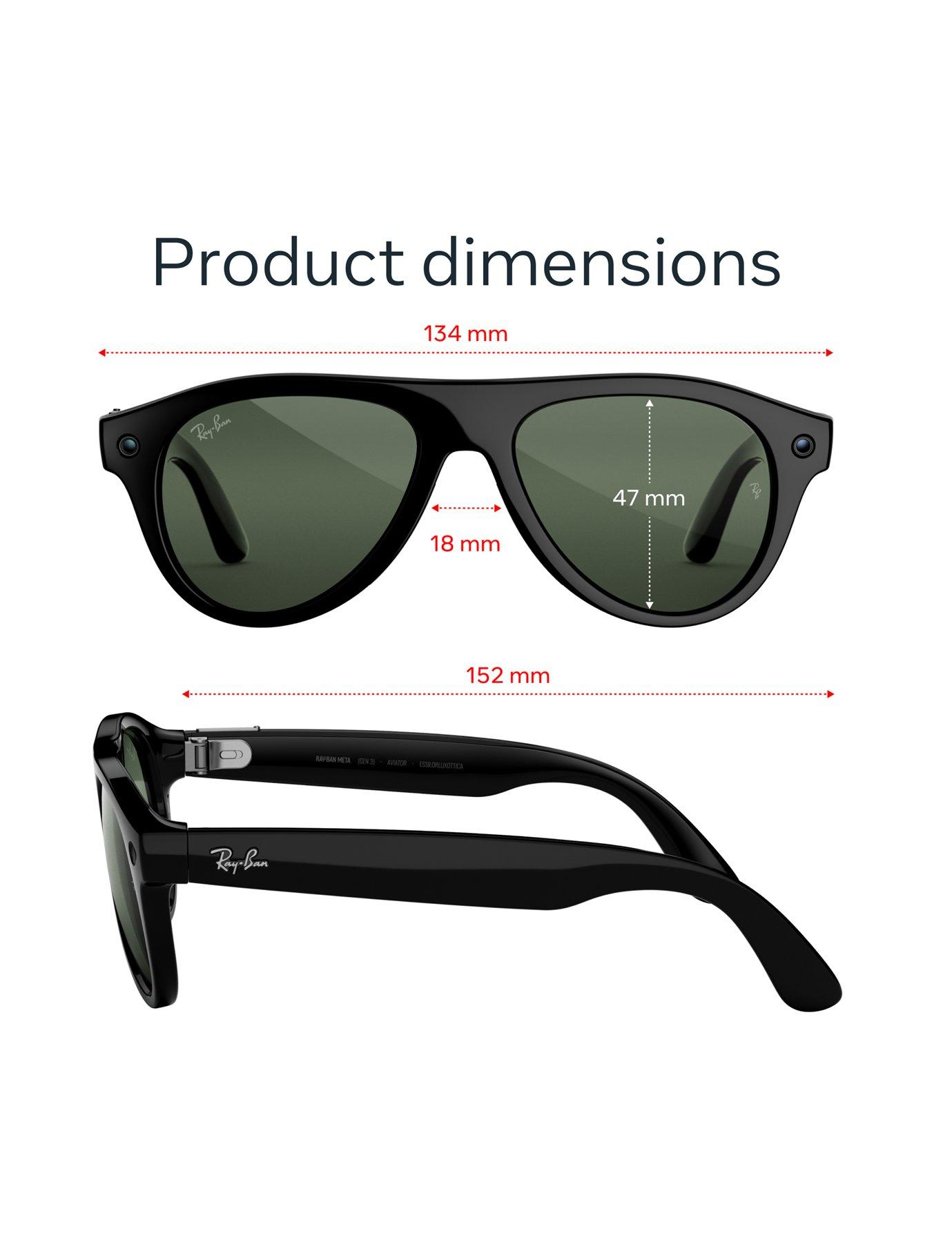 Image 5 of 7 of Ray-Ban Meta Aviator (Gen 3) -&nbsp;Shiny Black, Transitions&reg; Green Lenses