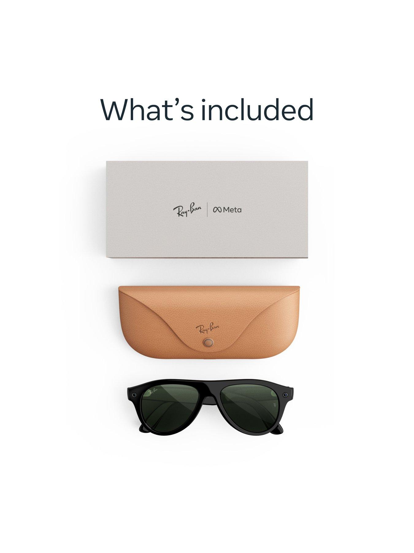 Image 6 of 7 of Ray-Ban Meta Aviator (Gen 3) -&nbsp;Shiny Black, Transitions&reg; Green Lenses