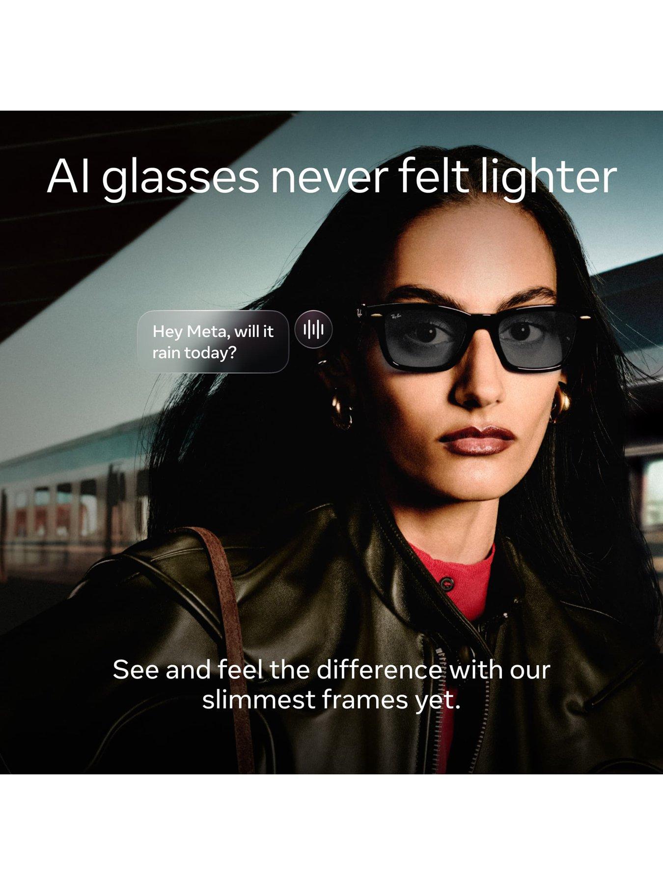 Image 3 of 8 of Ray-Ban Meta (Audio) Burbank, Shiny Black, Transitions&reg; Grey Lenses