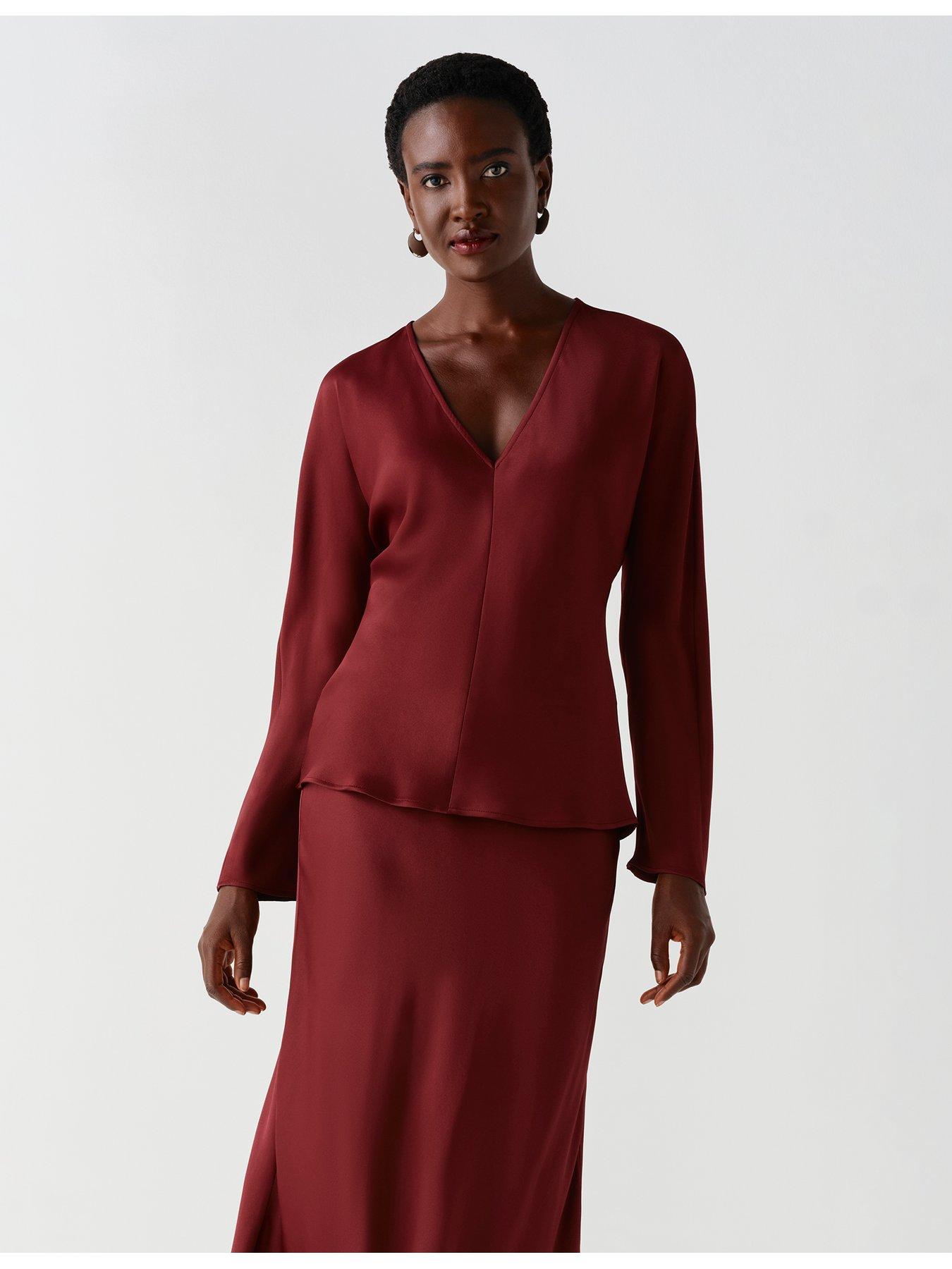 Image 4 of 7 of Ghost Burgundy Lucille Top
