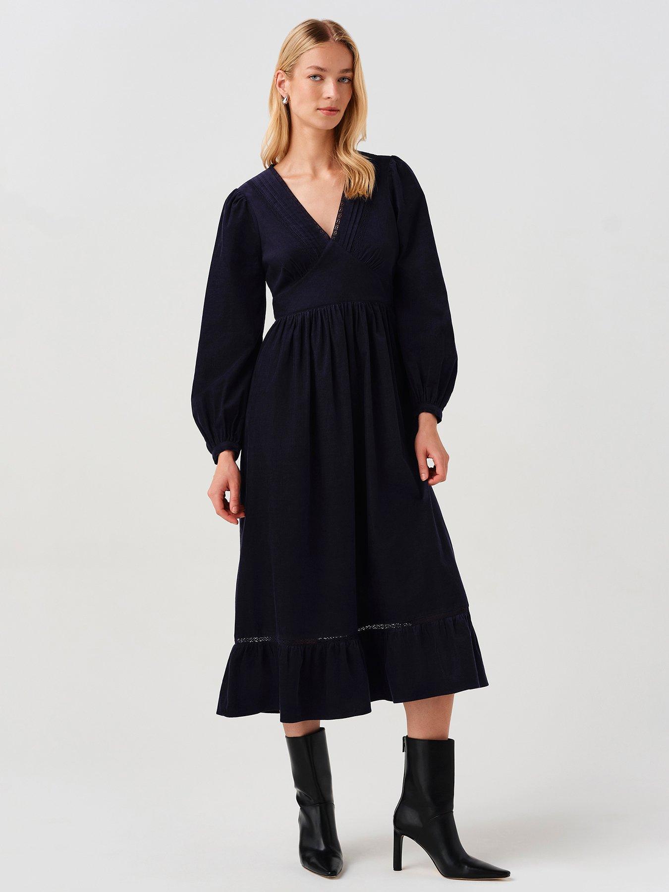 Image 1 of 5 of Ghost Navy Gracie Dress