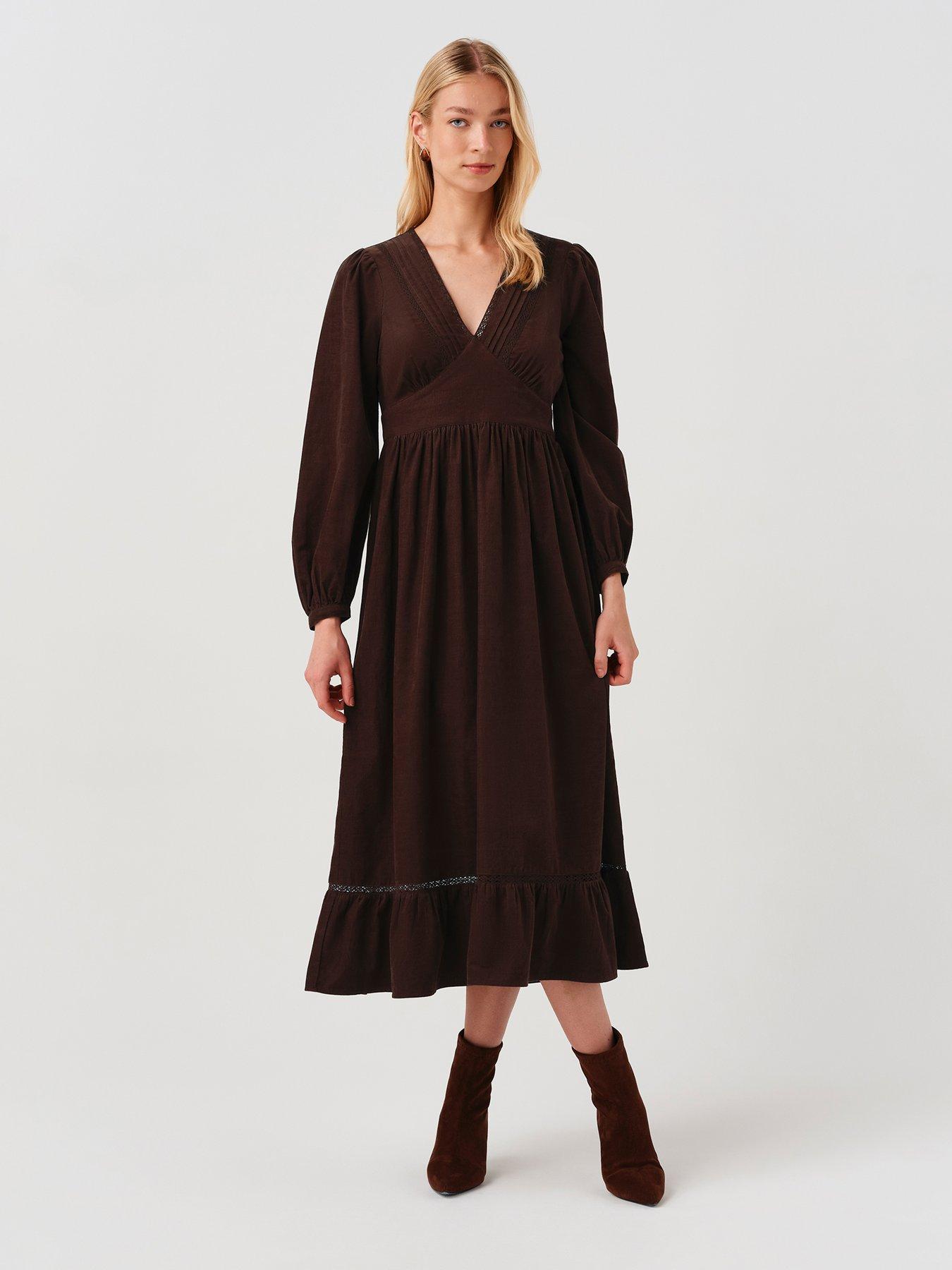 Image 1 of 7 of Ghost Chocolate Brown Gracie Dress