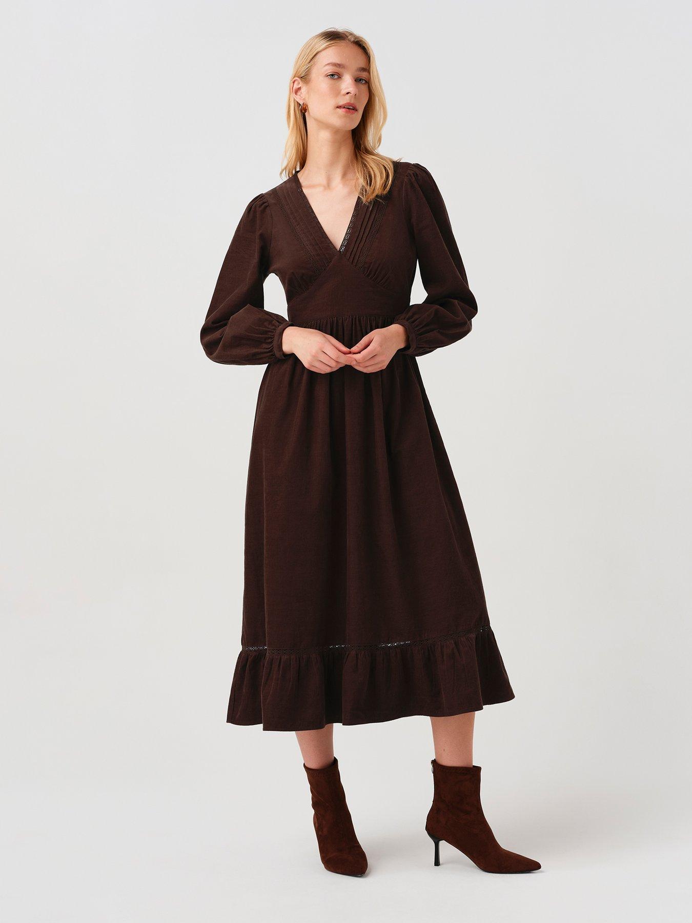 Image 3 of 7 of Ghost Chocolate Brown Gracie Dress