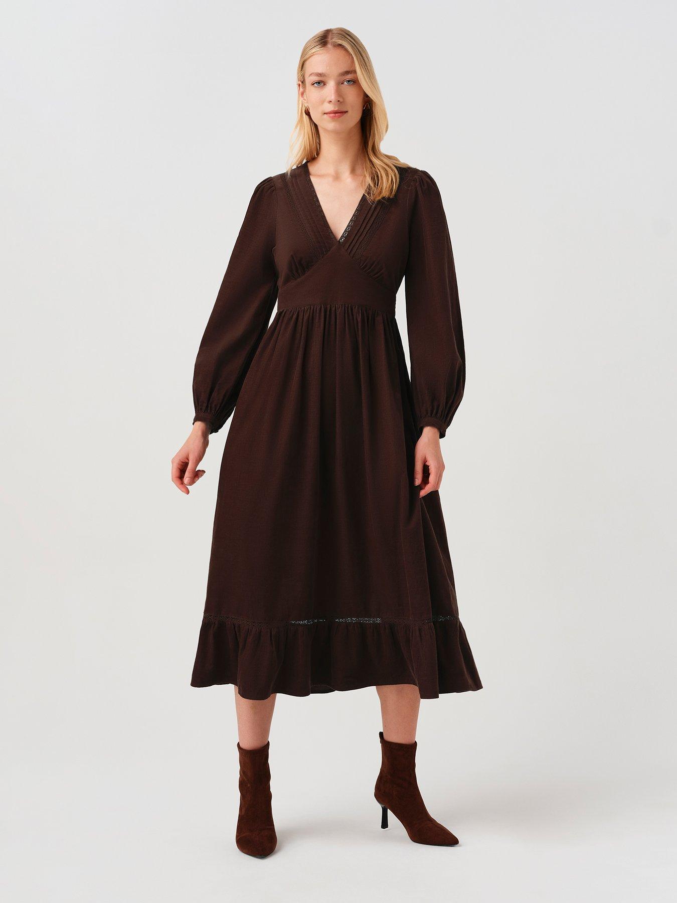 Image 7 of 7 of Ghost Chocolate Brown Gracie Dress