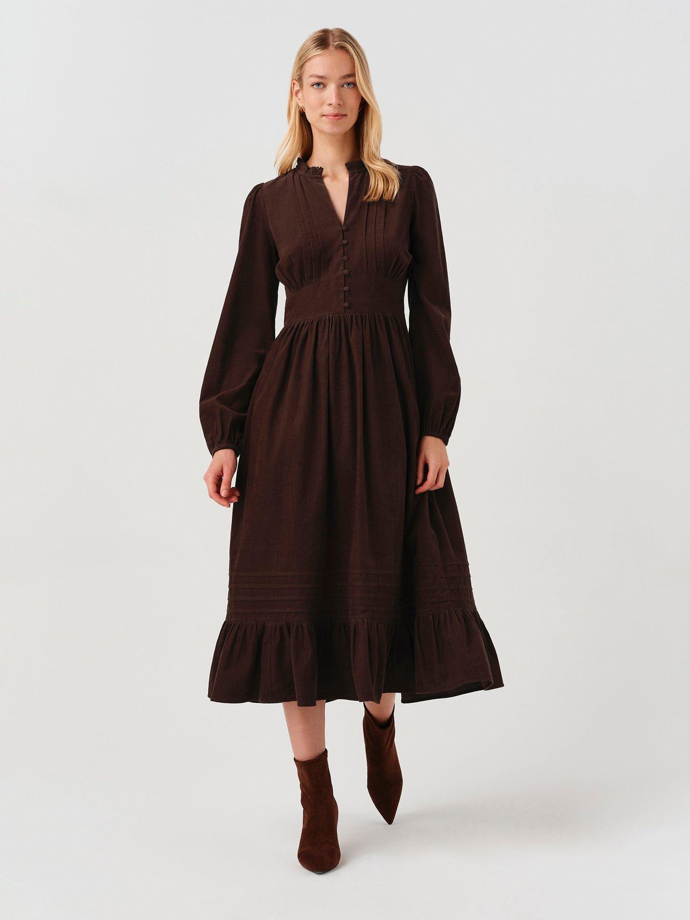Image 1 of 7 of Ghost Chocolate Brown Michelle Dress