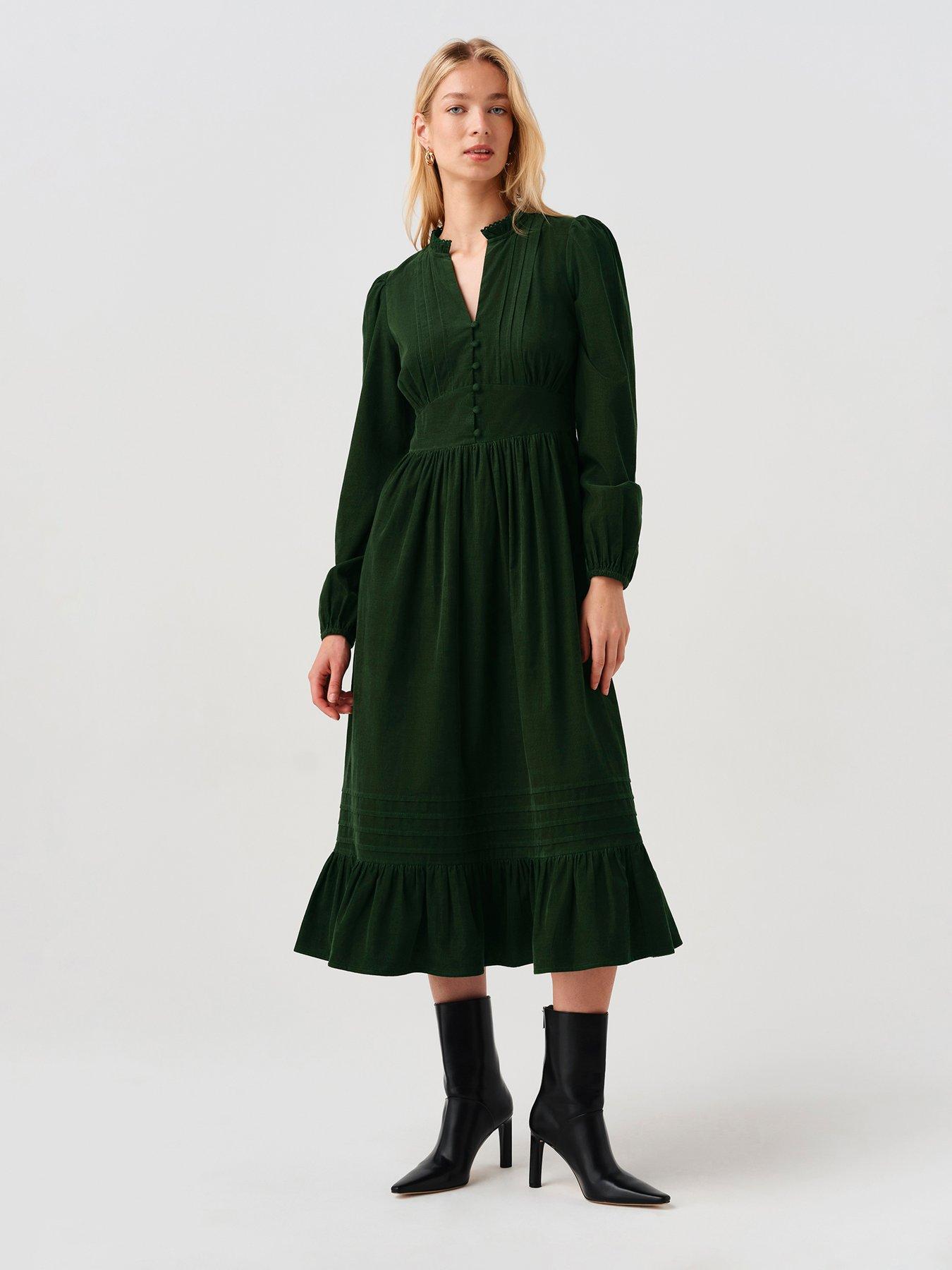 Image 1 of 7 of Ghost Bottle Green Michelle Dress