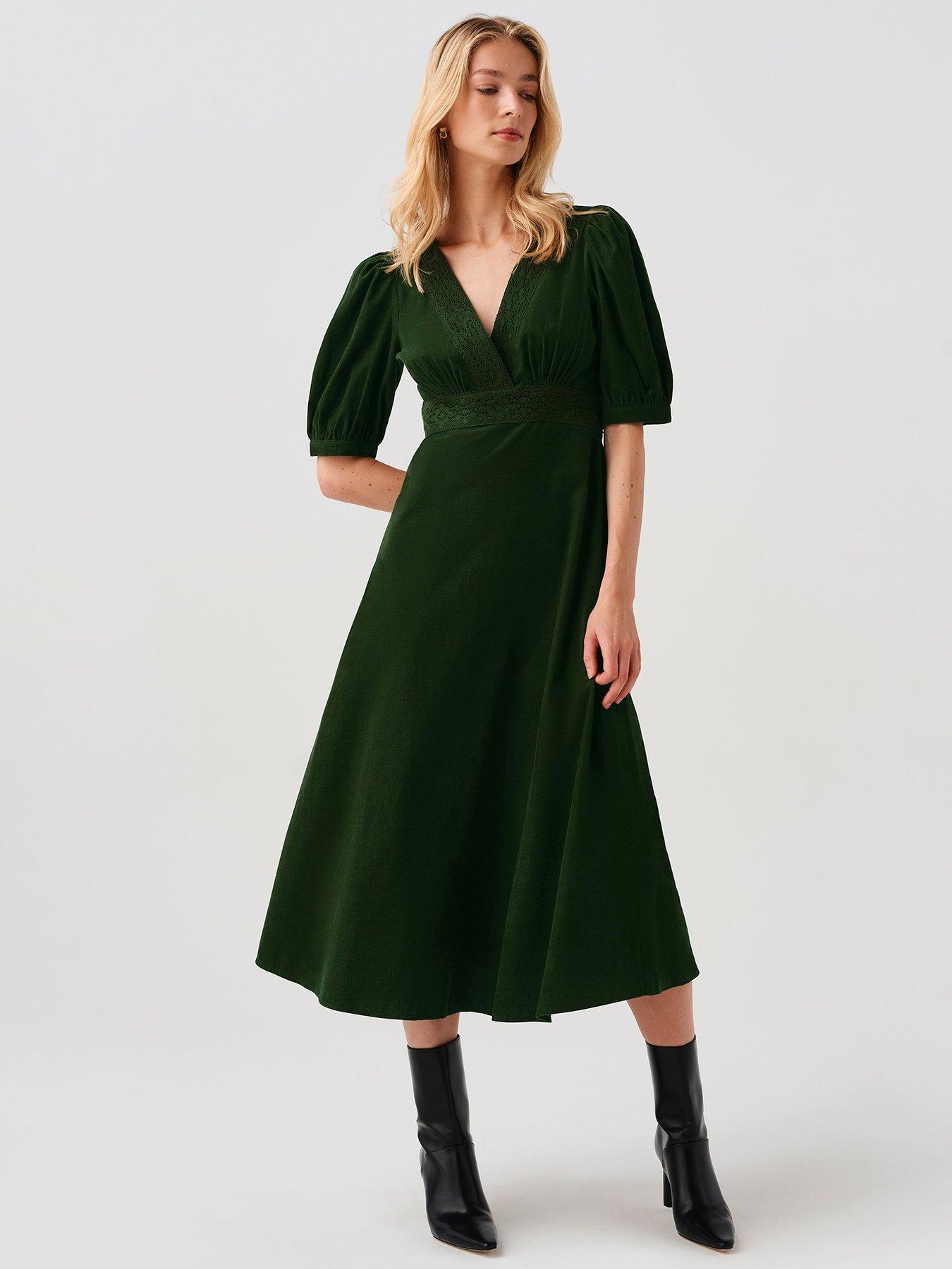 Image 1 of 7 of Ghost Bottle Green Bella Dress