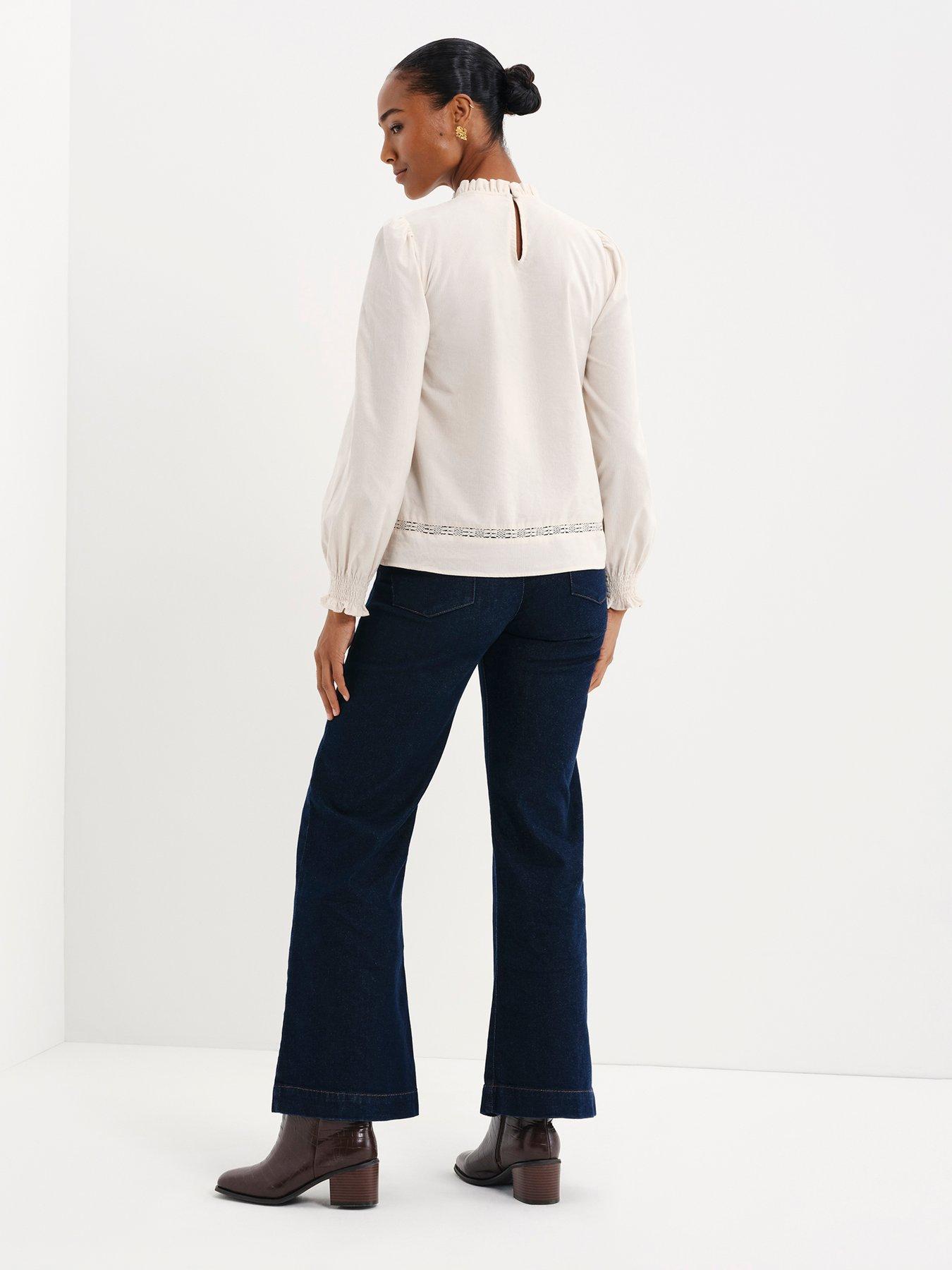 Image 2 of 7 of Finery Cord Ivory Alicia Top