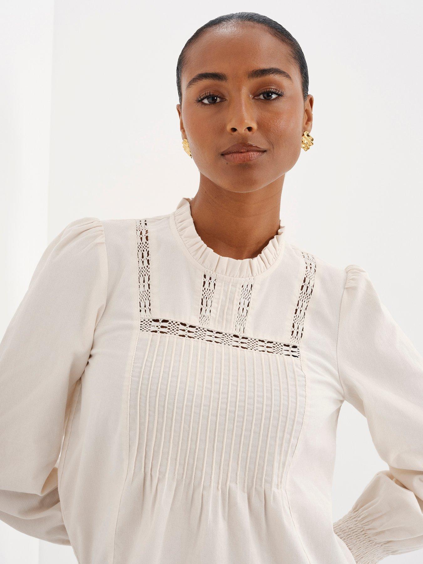 Image 5 of 7 of Finery Cord Ivory Alicia Top