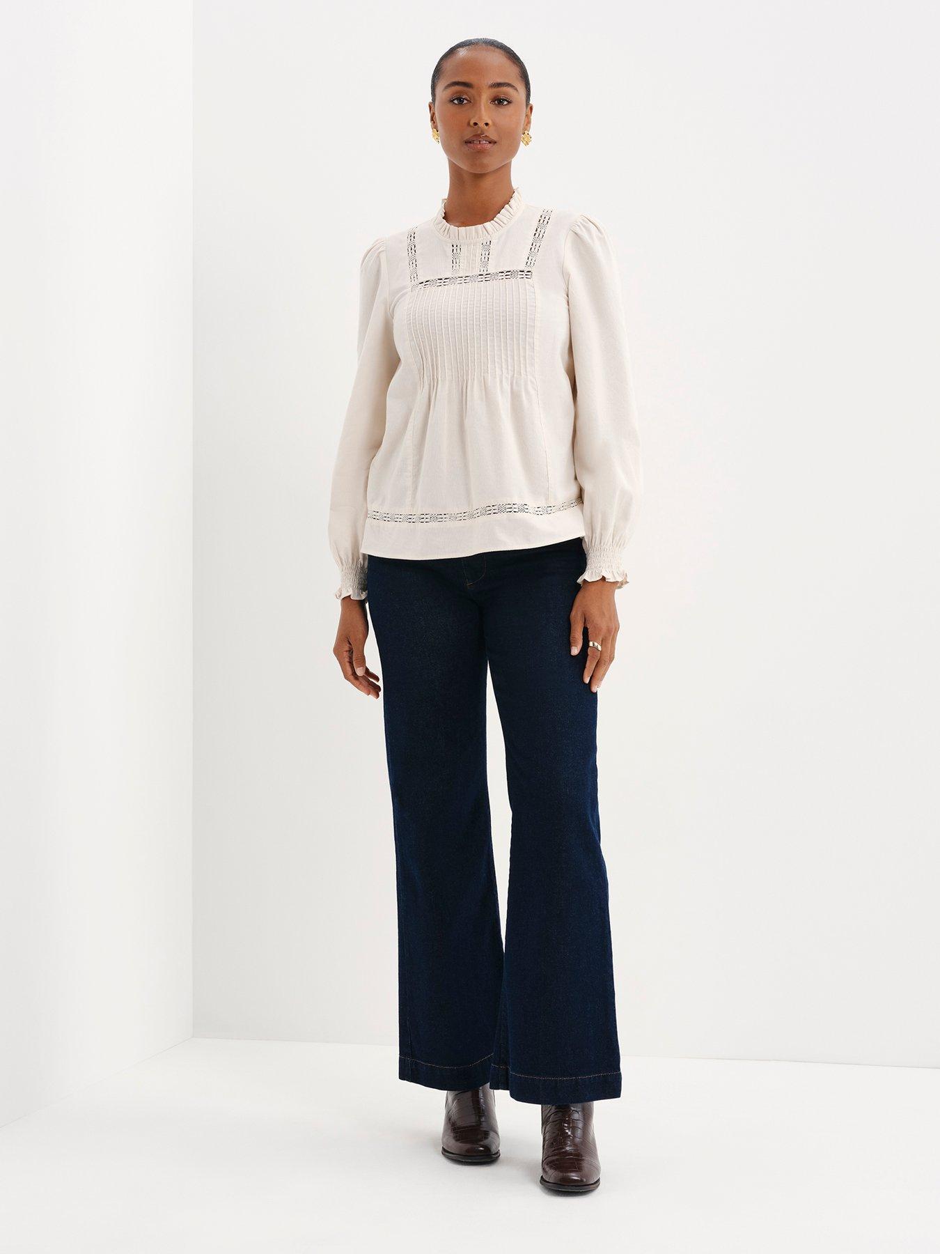 Image 7 of 7 of Finery Cord Ivory Alicia Top