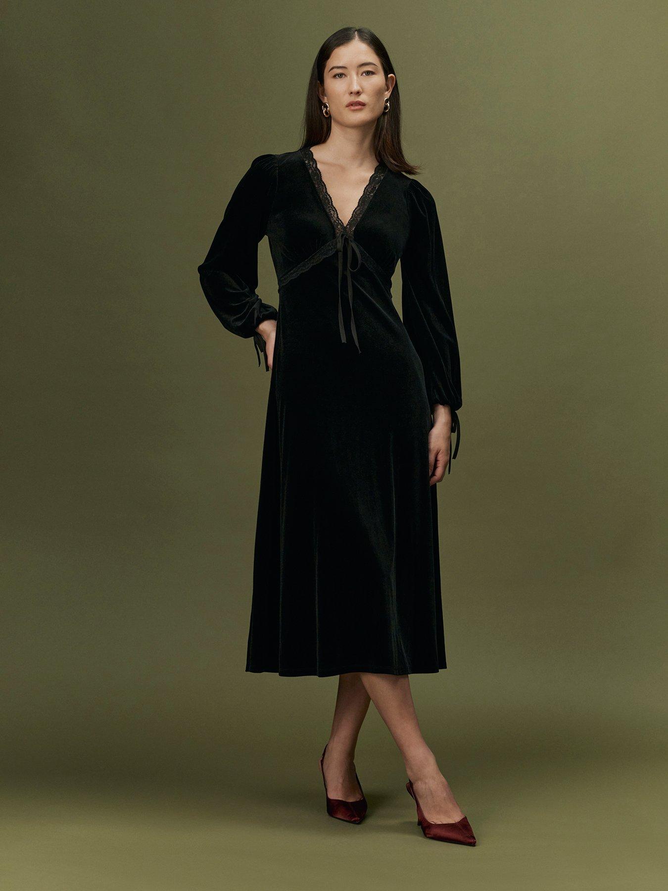Image 1 of 7 of Ghost Black Kathleen Dress