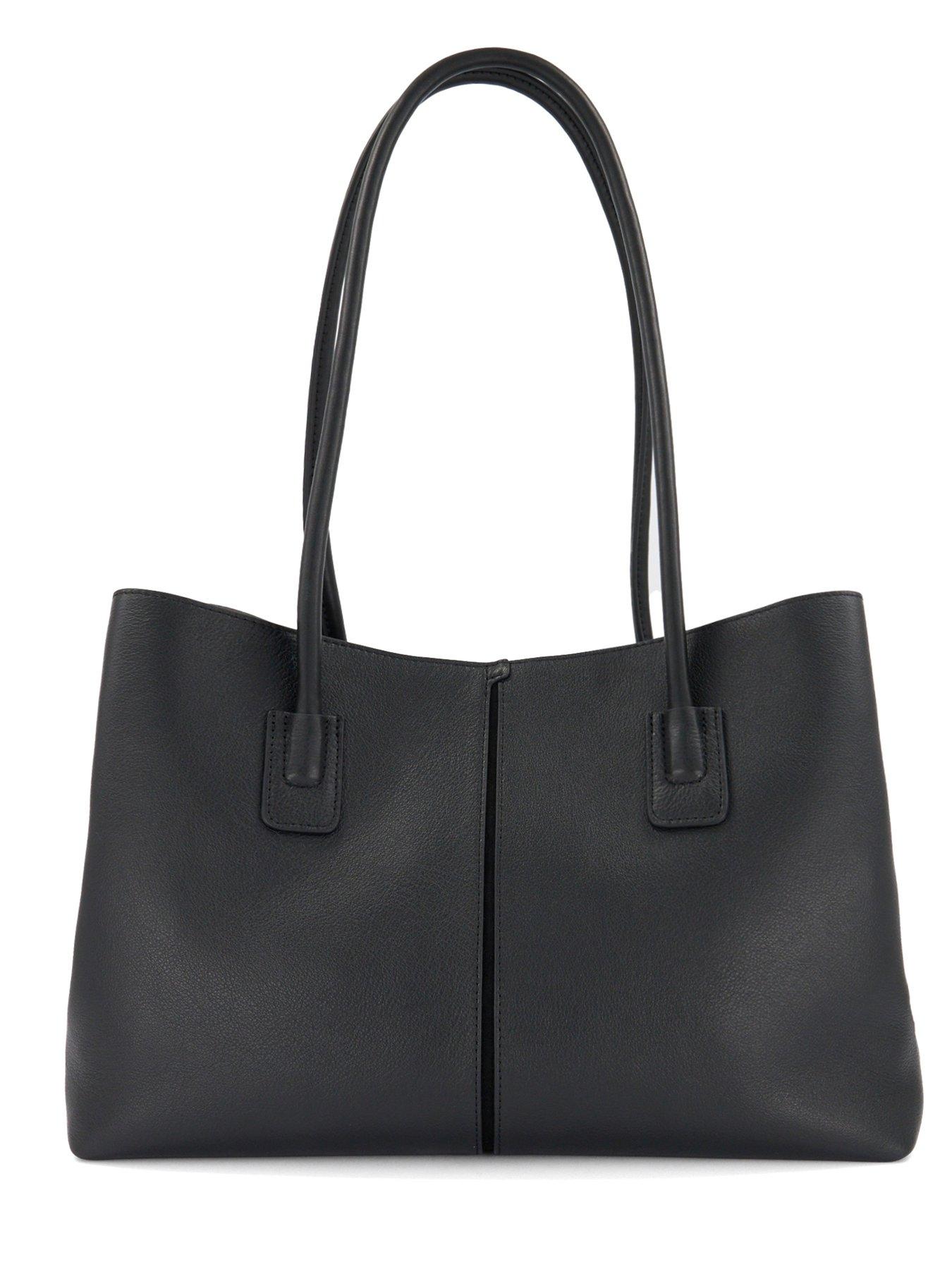 Image 5 of 6 of Dune London Womens Deserving Leather Shoulder Bag - Black