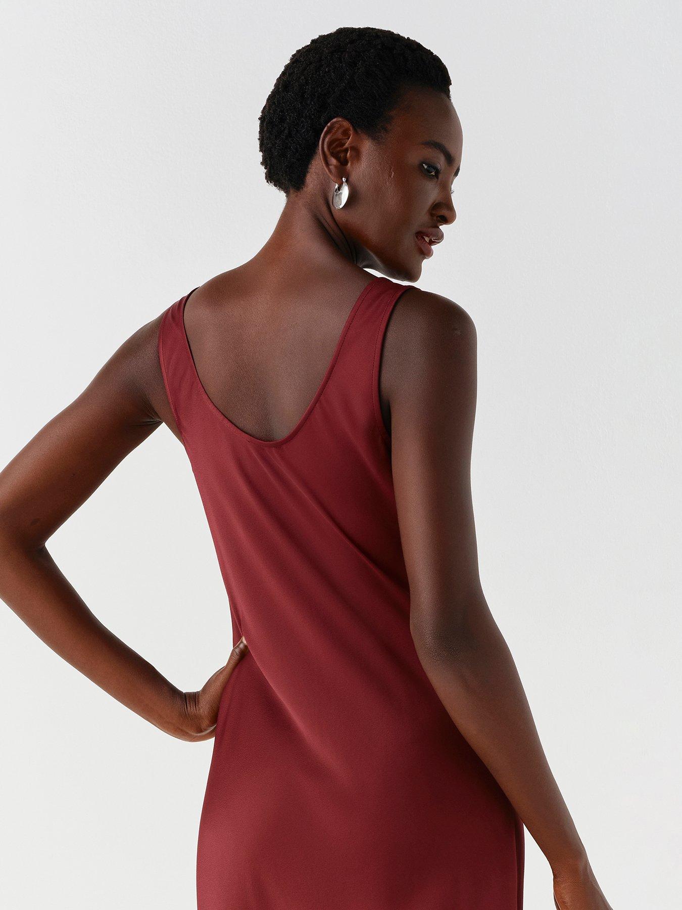 Image 7 of 7 of Ghost Burgundy Palm Dress