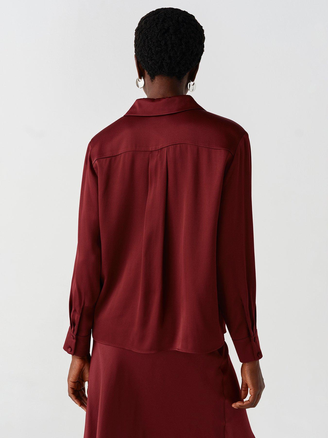 Image 2 of 7 of Ghost Burgundy Esther Blouse