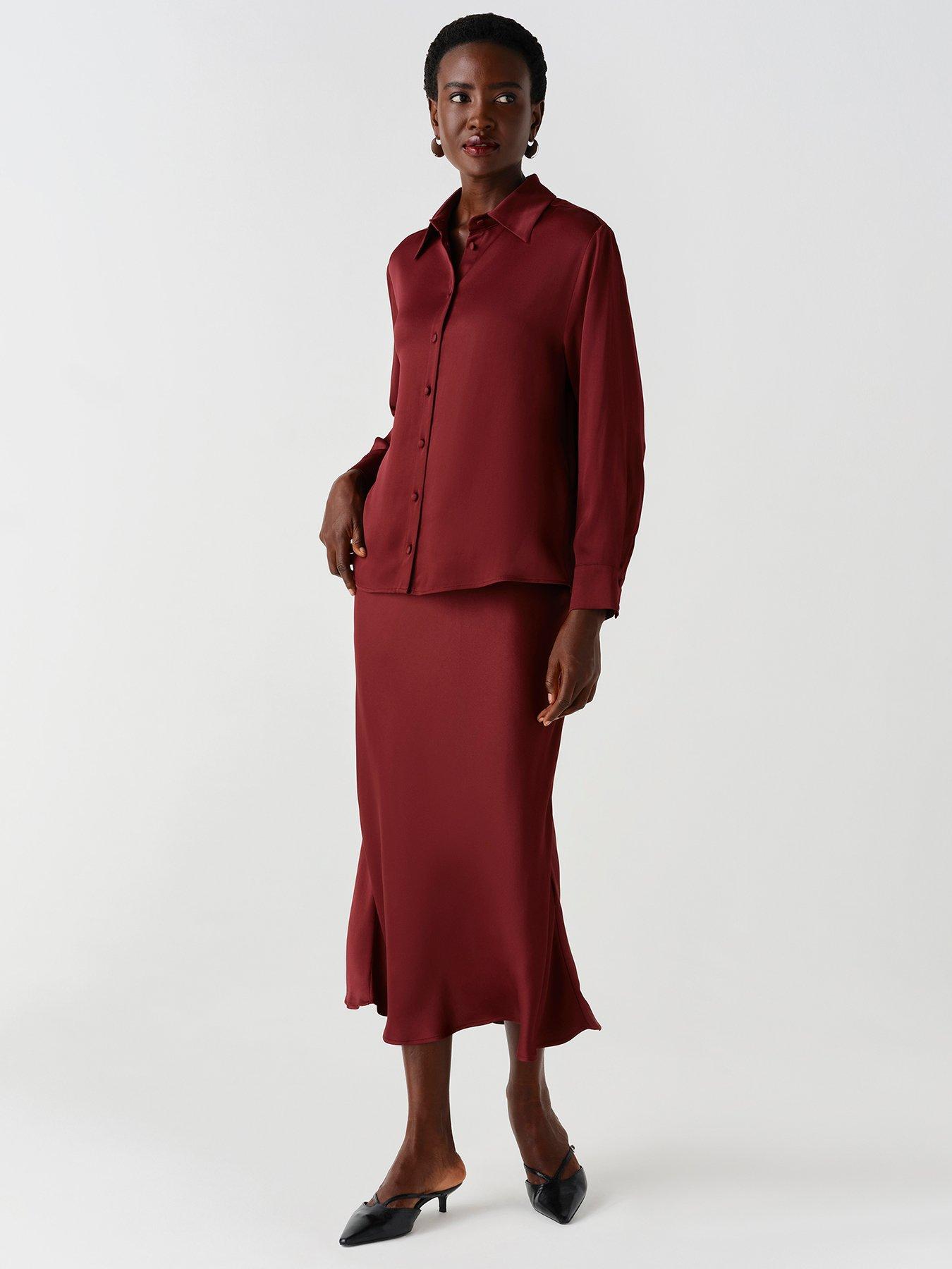 Image 3 of 7 of Ghost Burgundy Esther Blouse