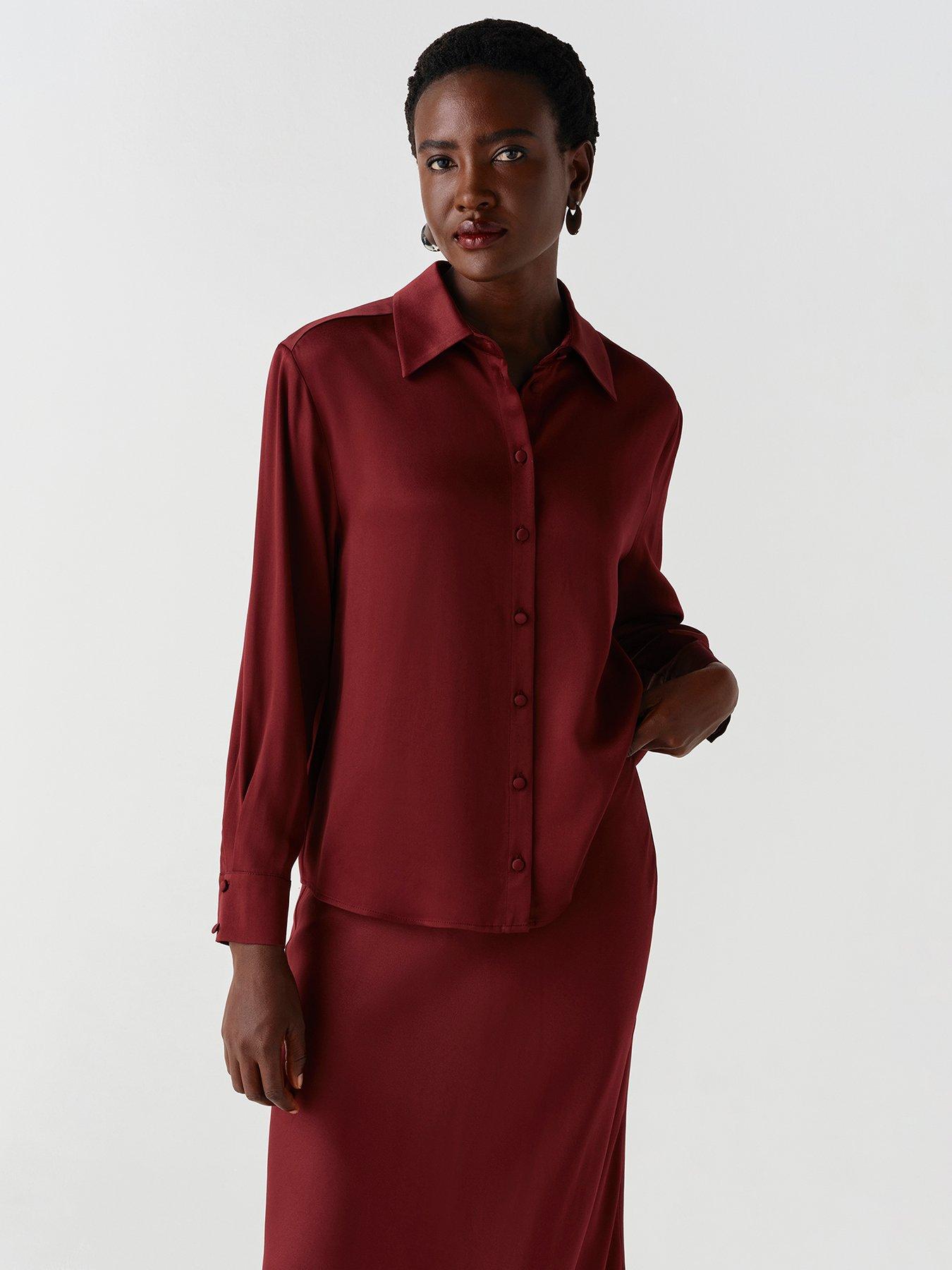 Image 4 of 7 of Ghost Burgundy Esther Blouse