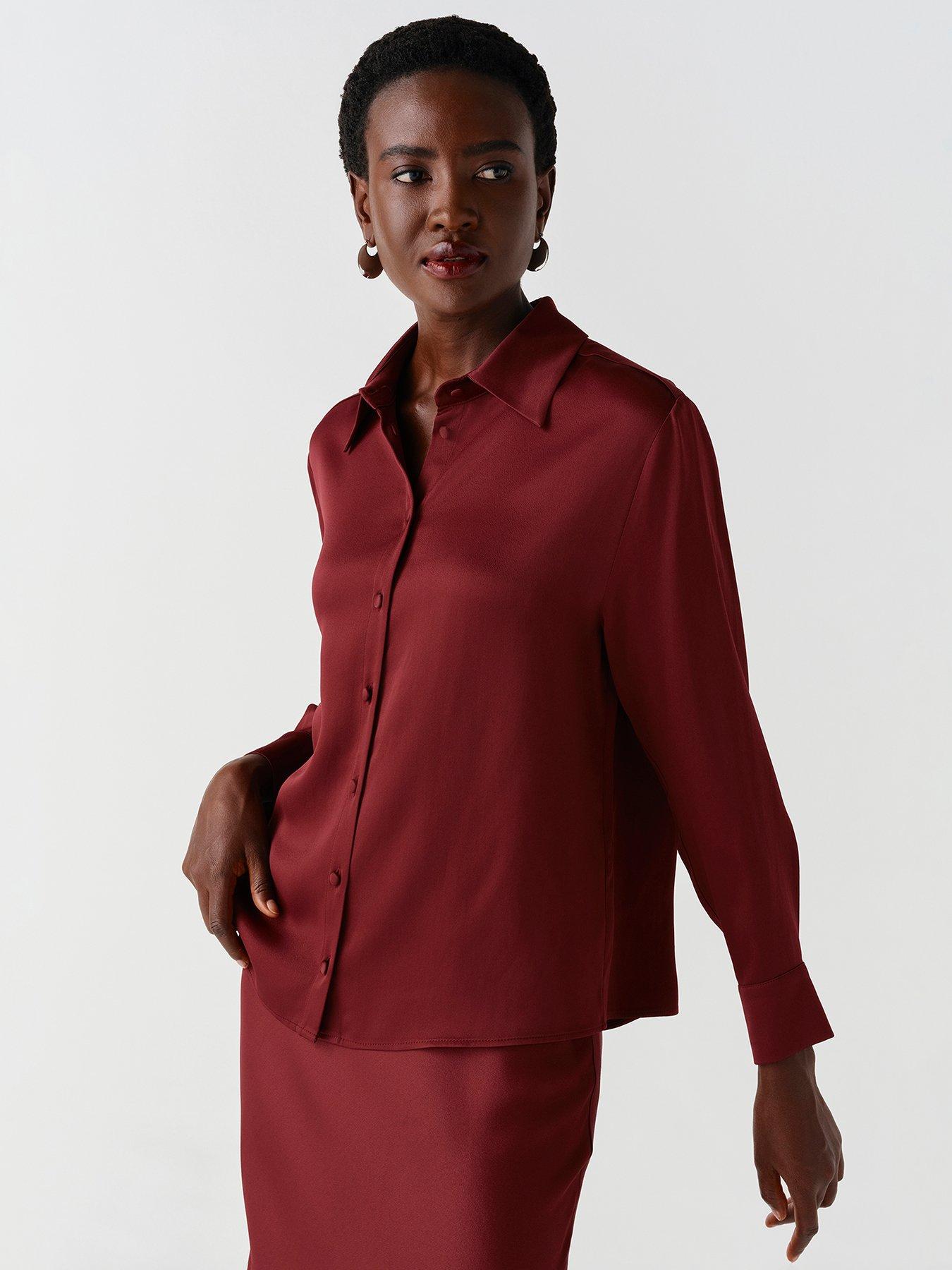 Image 5 of 7 of Ghost Burgundy Esther Blouse