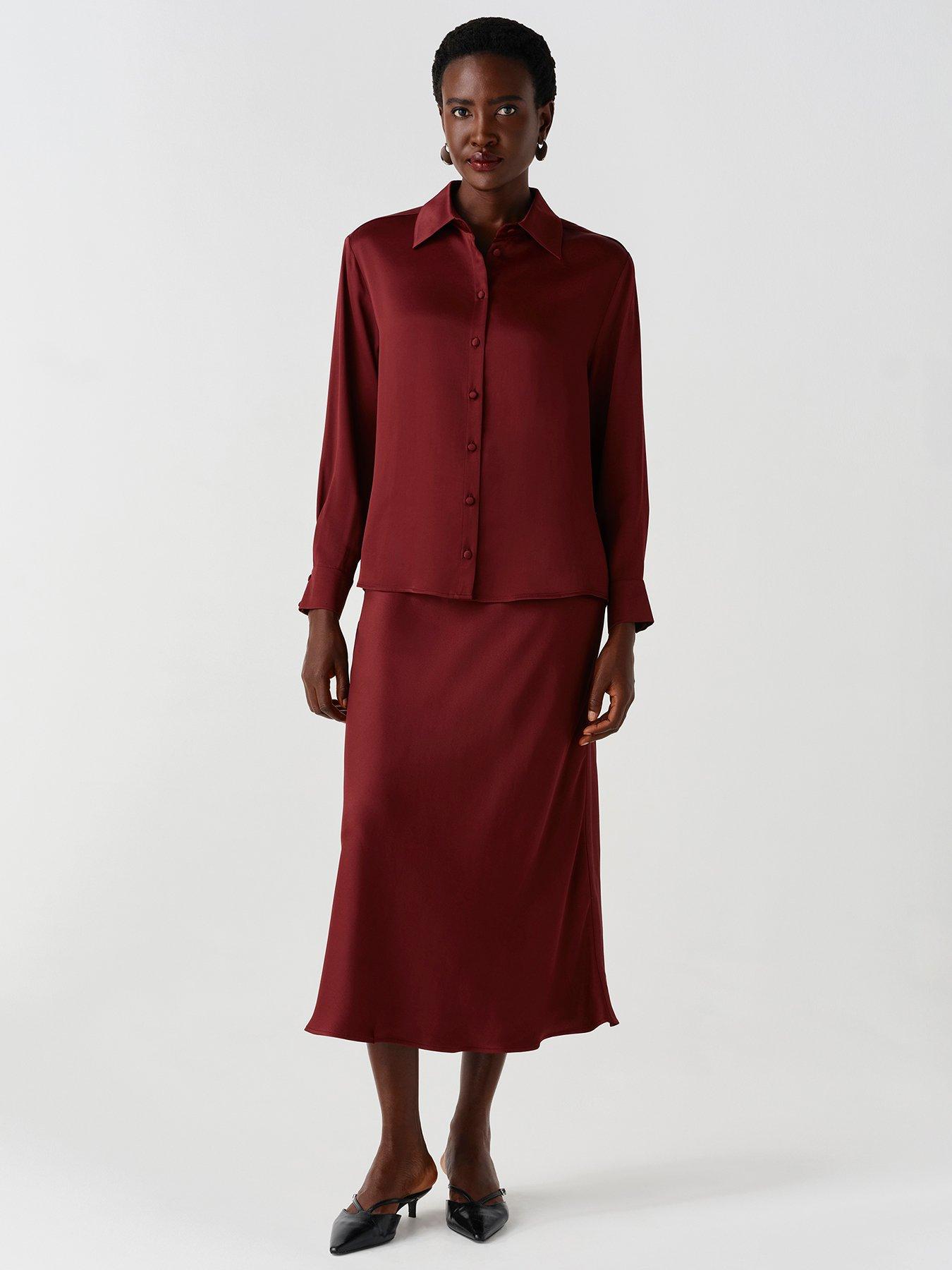 Image 7 of 7 of Ghost Burgundy Esther Blouse