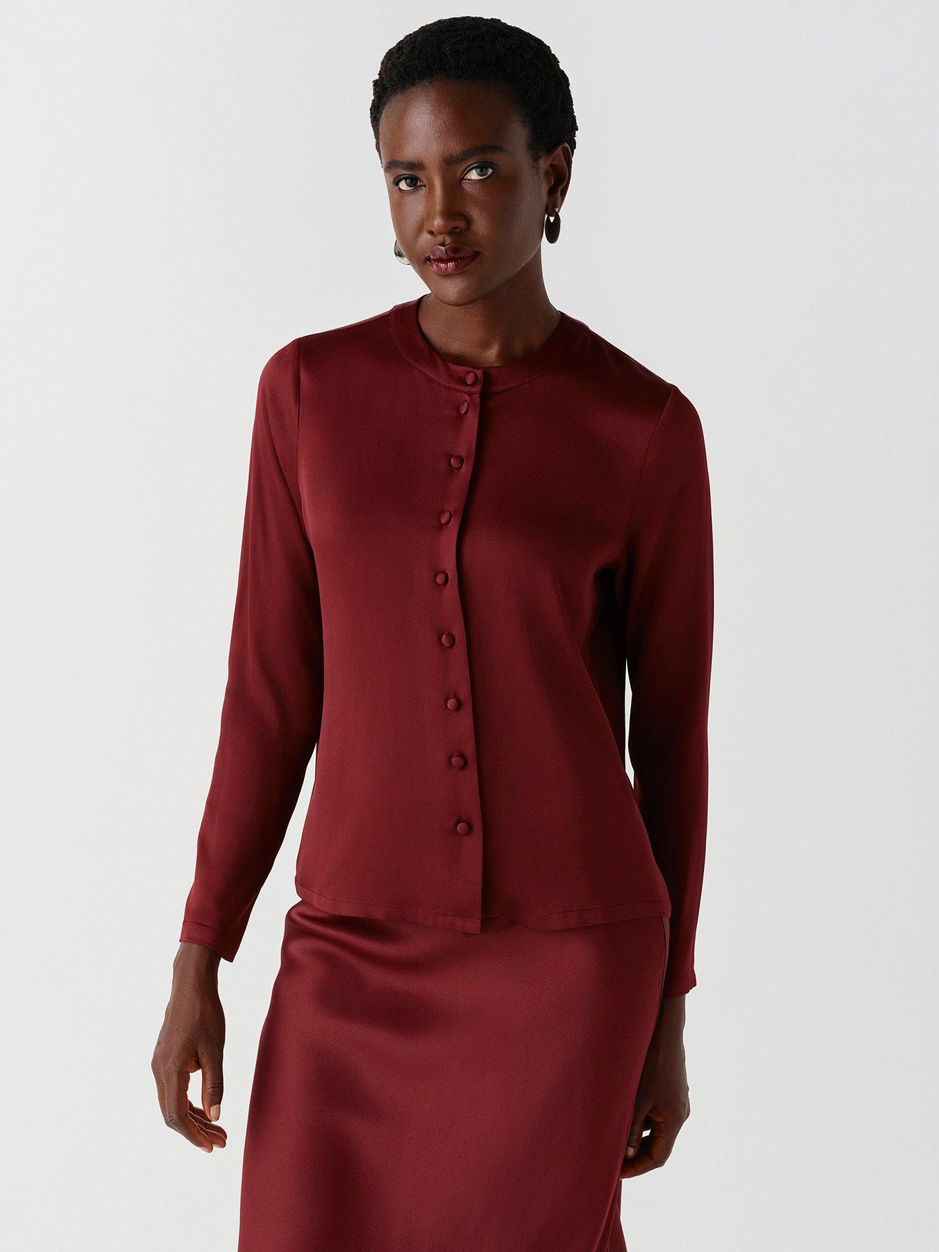 Image 1 of 7 of Ghost Burgundy Effie Blouse