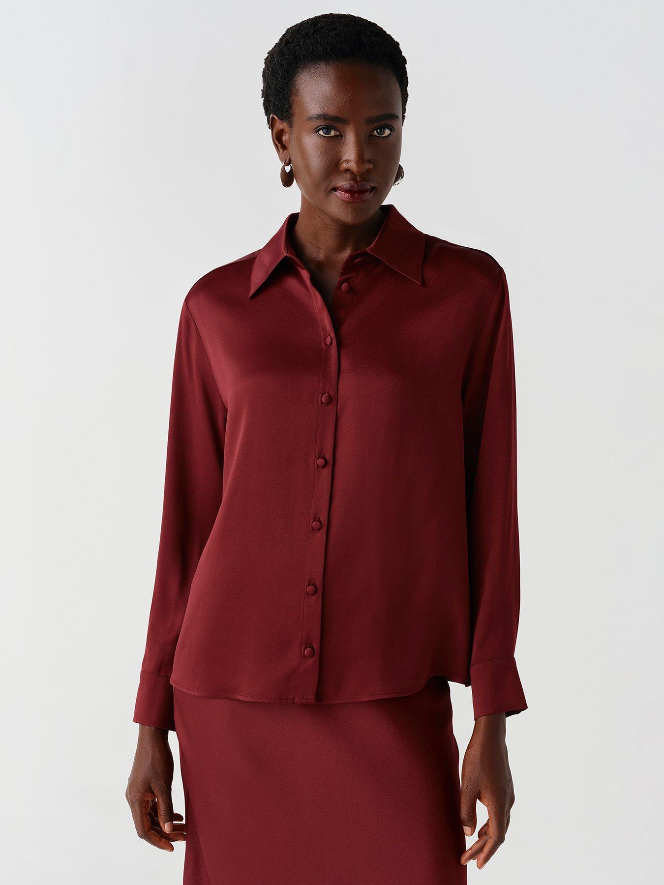 Image 4 of 7 of Ghost Burgundy Effie Blouse