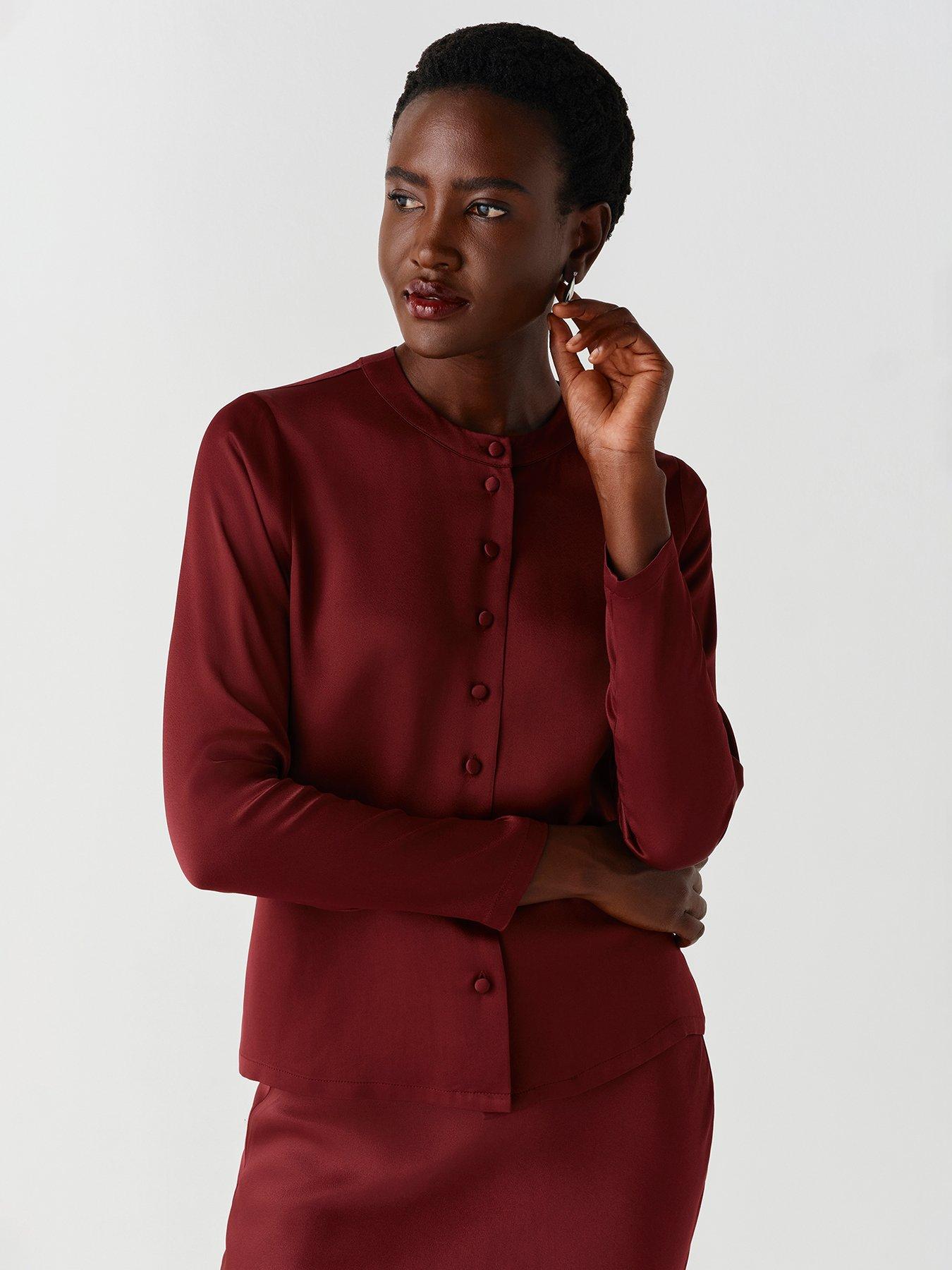 Image 5 of 7 of Ghost Burgundy Effie Blouse