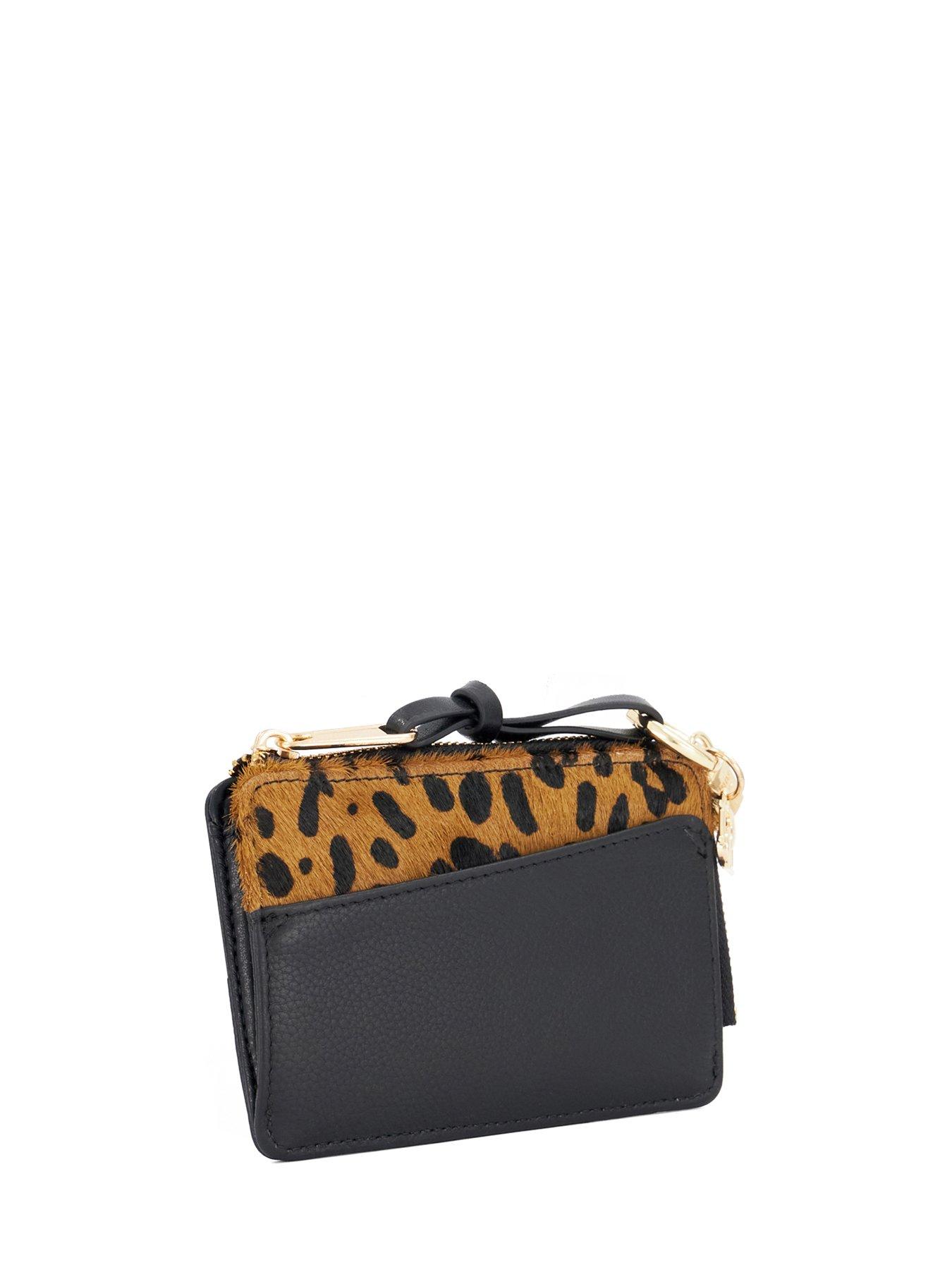 Image 3 of 5 of Dune London Womens Kinder Leopard Print Zip Purse - Brown