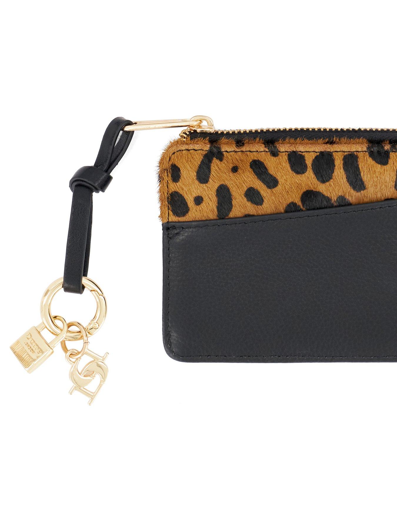 Image 5 of 5 of Dune London Womens Kinder Leopard Print Zip Purse - Brown