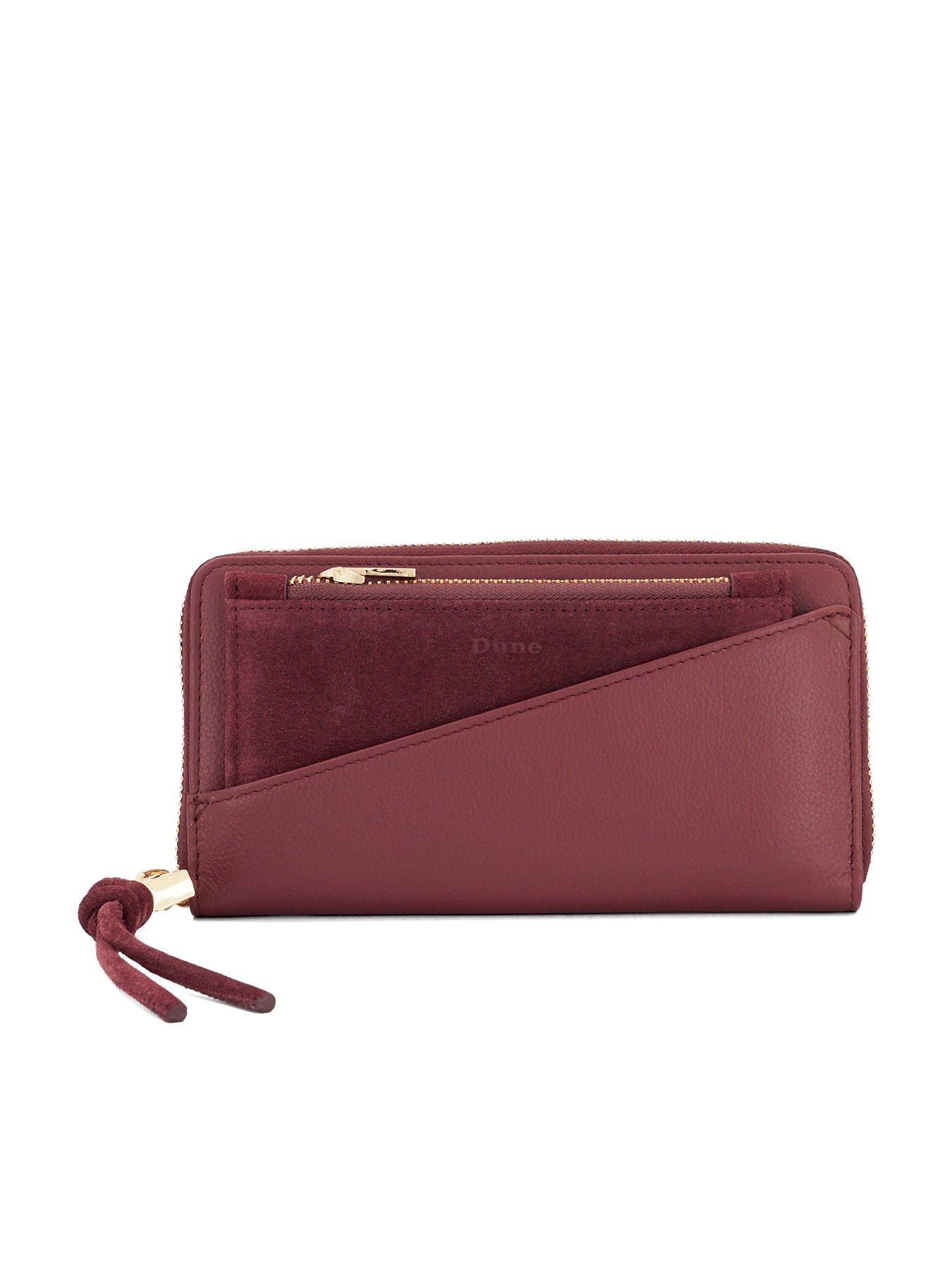 Image 1 of 5 of Dune London Womens Kindling Zip-Around Multi-Compartment Purse - Burgundy
