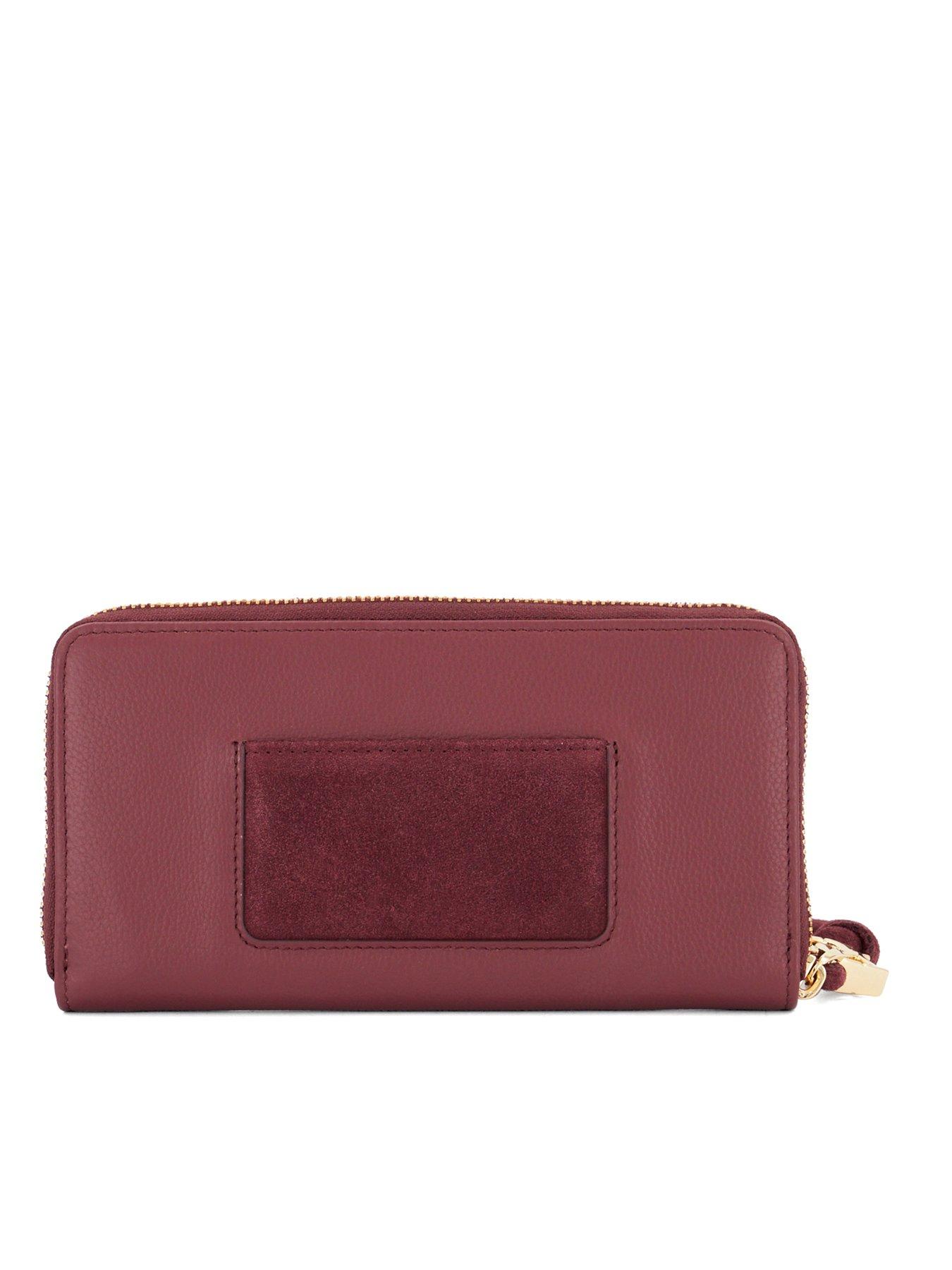 Image 2 of 5 of Dune London Womens Kindling Zip-Around Multi-Compartment Purse - Burgundy