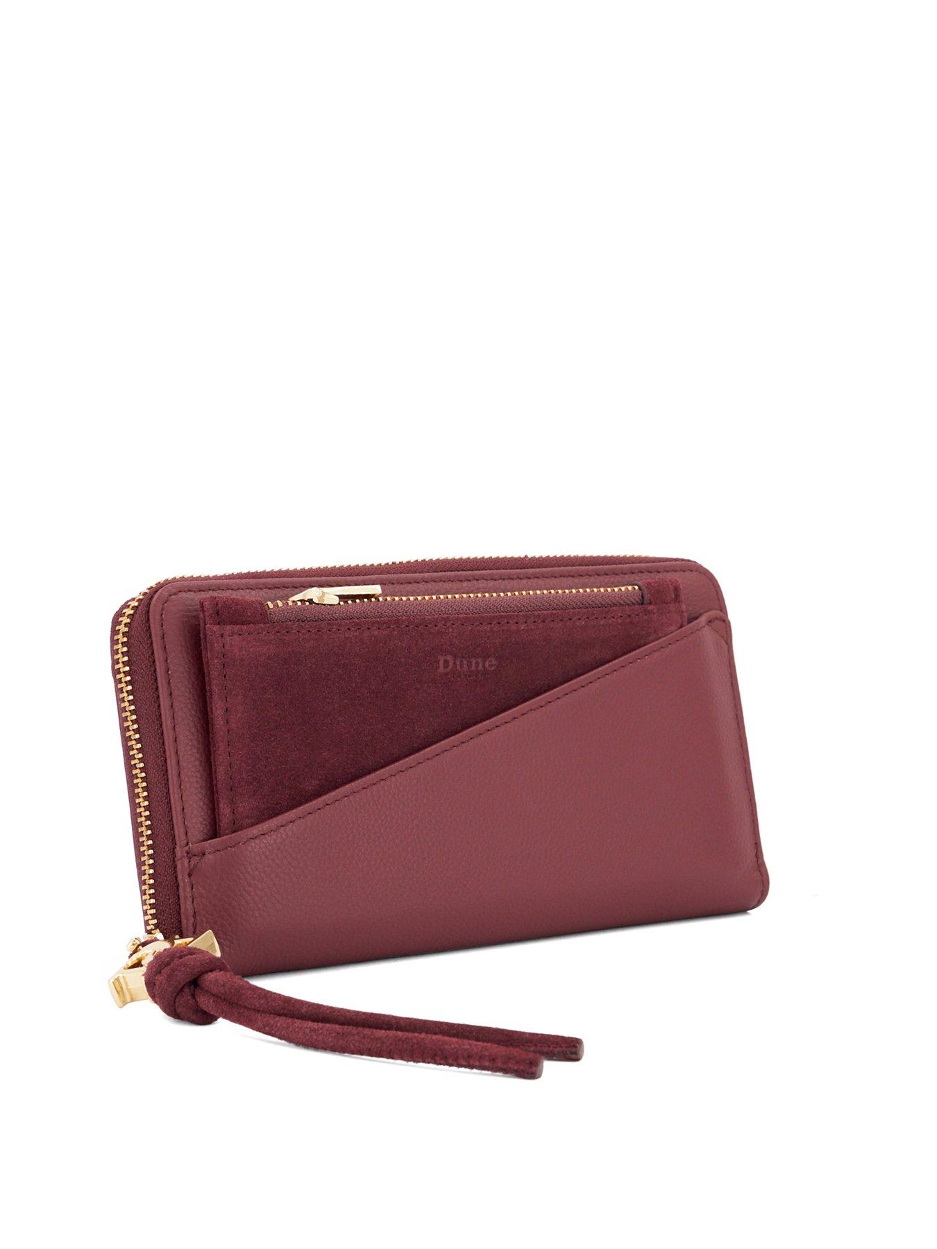 Image 3 of 5 of Dune London Womens Kindling Zip-Around Multi-Compartment Purse - Burgundy