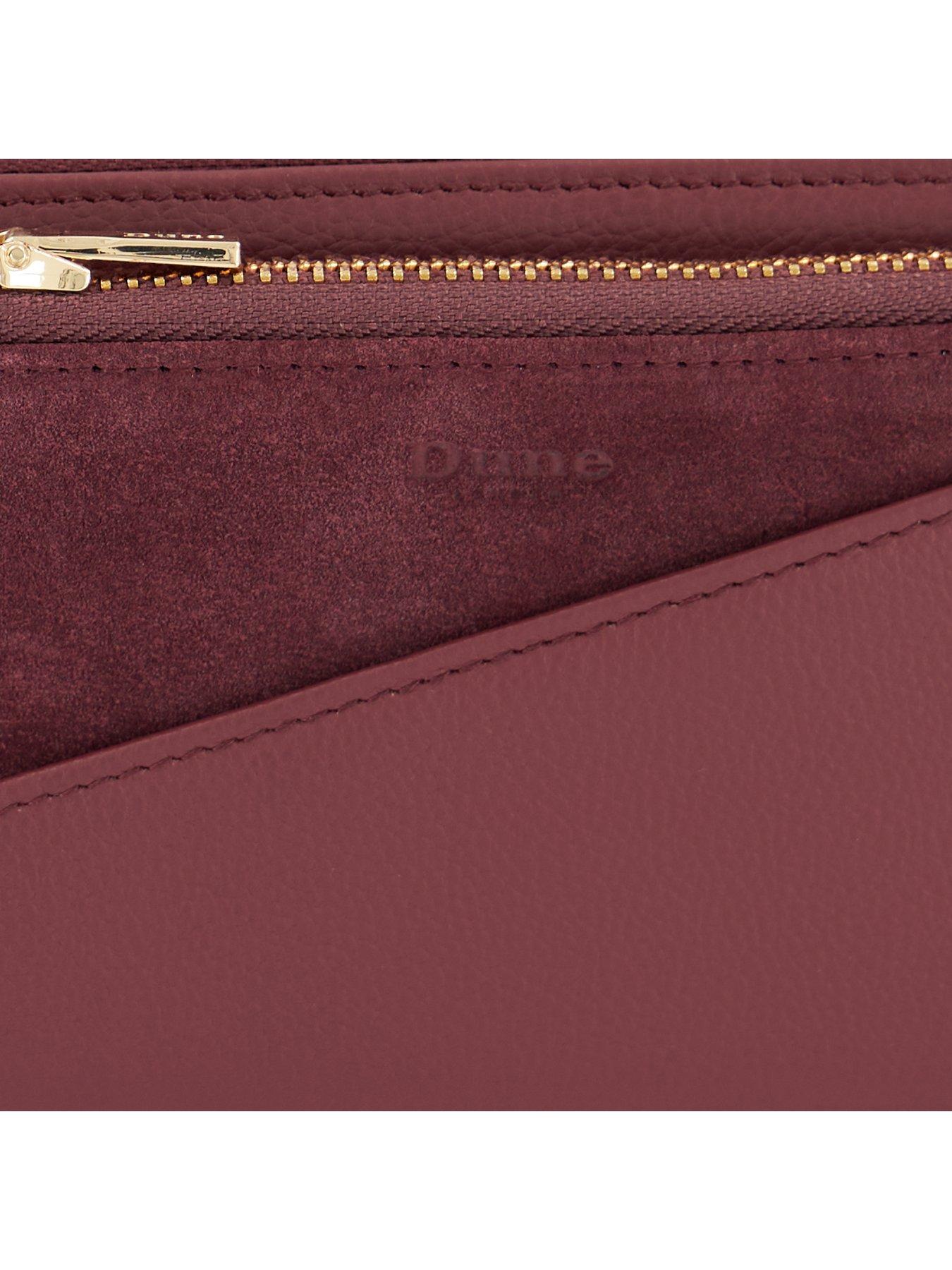 Image 5 of 5 of Dune London Womens Kindling Zip-Around Multi-Compartment Purse - Burgundy