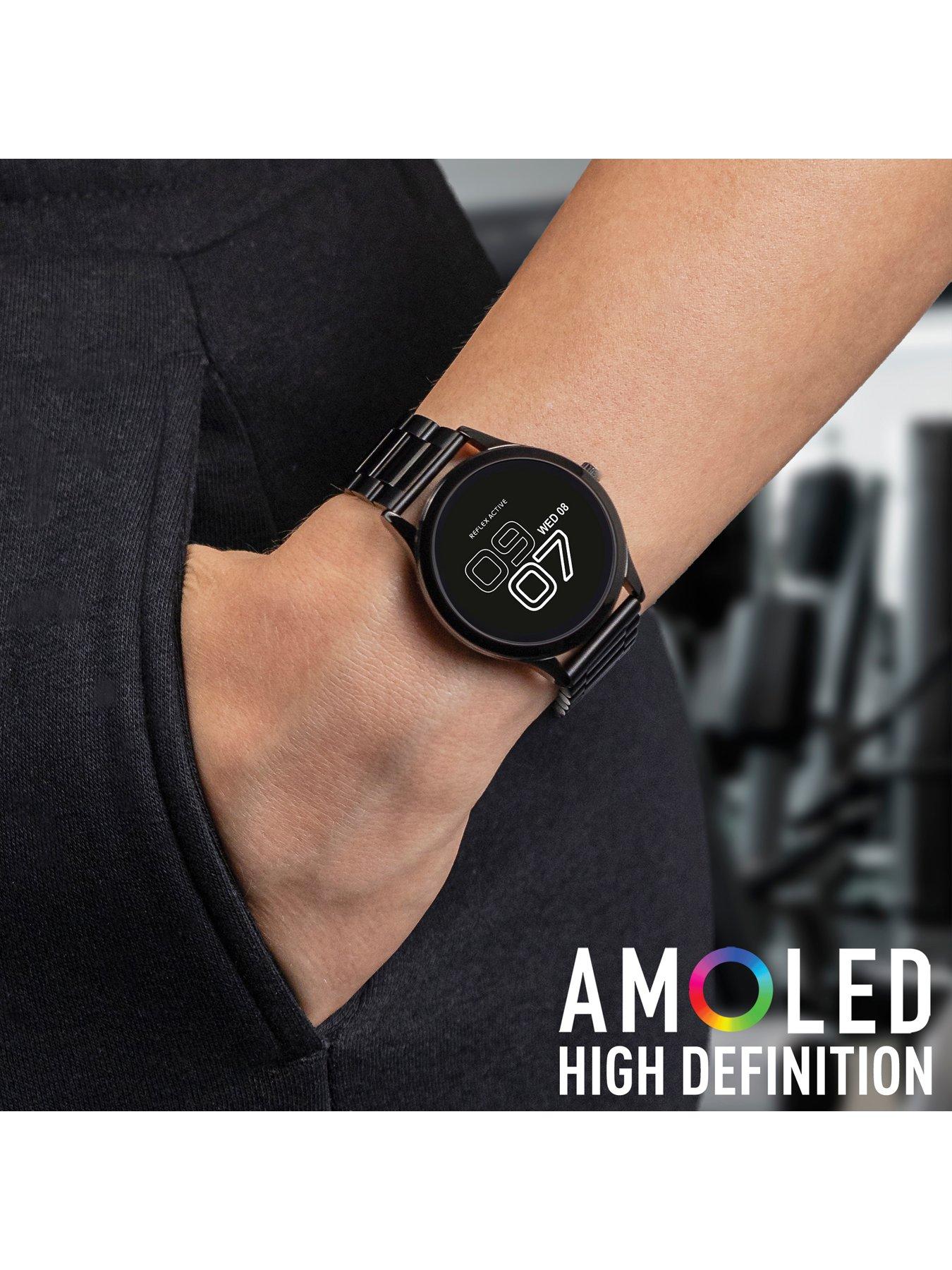 Image 3 of 7 of Reflex Active Reflex Active Series 31 Black Stainless Steel Strap AMOLED Smart Calling Watch